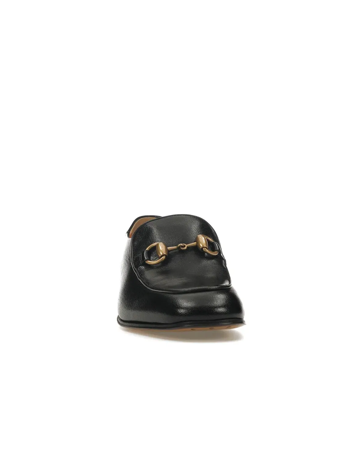 Лоферы женские Gucci Horsebit Slip On, с золотистой фурнитурой — изображение 2 из 4, черный