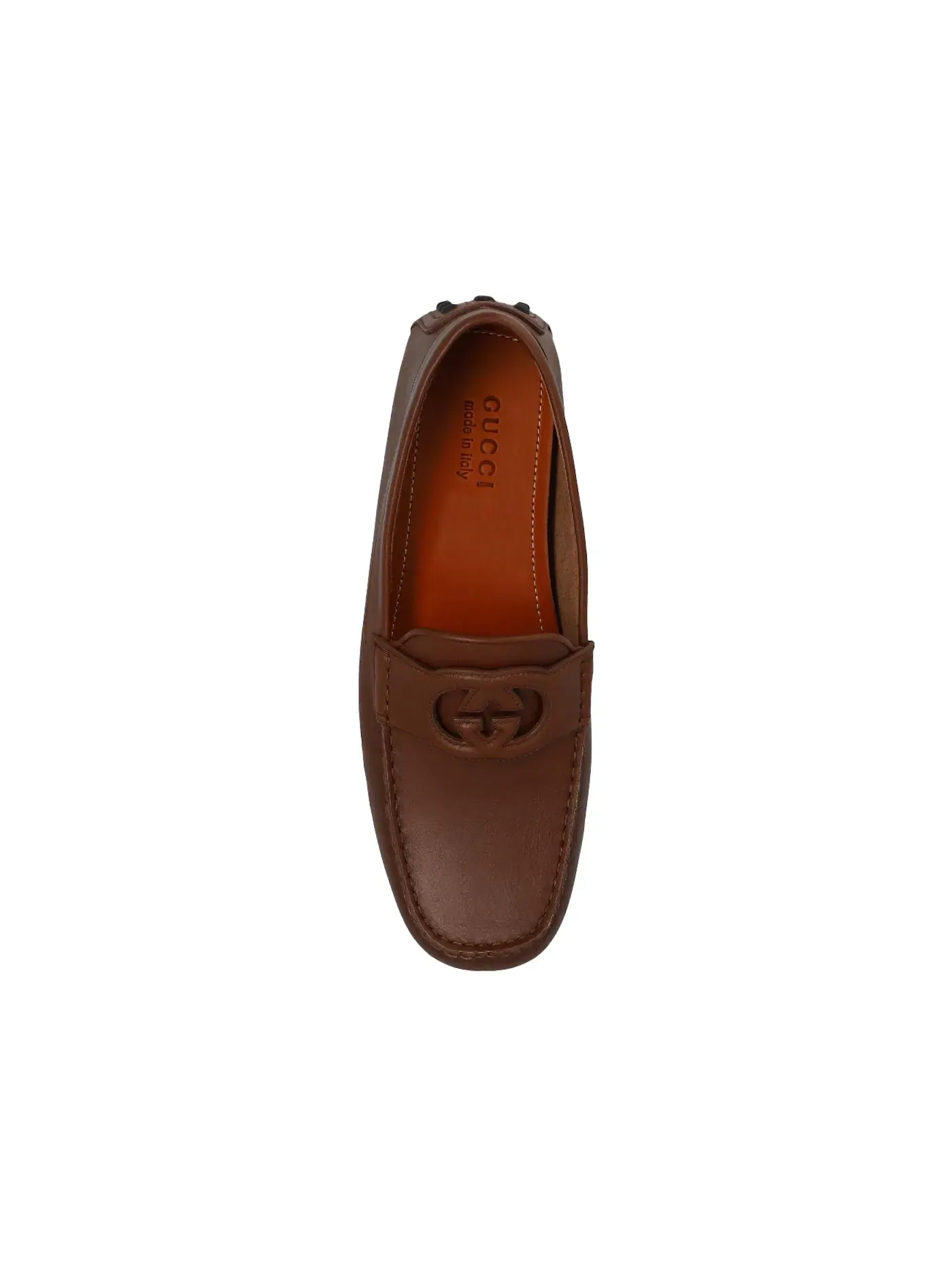 Лоферы мужские Gucci Interlocking G, кожаные — изображение 2 из 2, коричневый