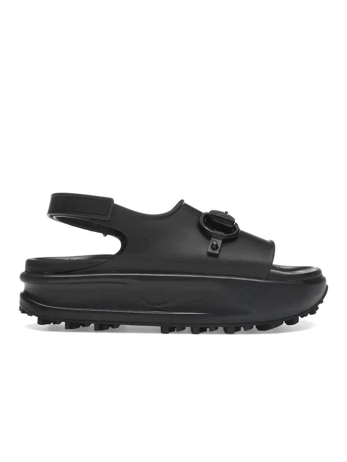 Сандалии мужские Gucci Interlocking G Platform Sandal, кожаные — изображение 1 из 4, черный