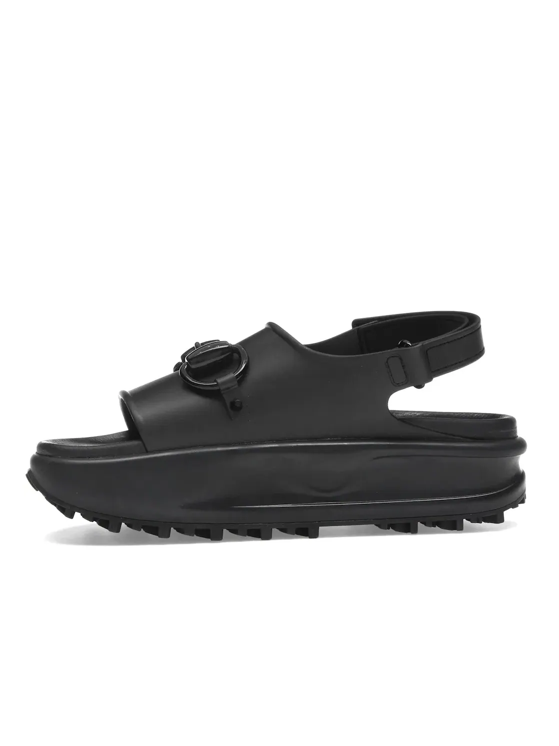 Сандалии мужские Gucci Interlocking G Platform Sandal, кожаные — изображение 3 из 4, черный