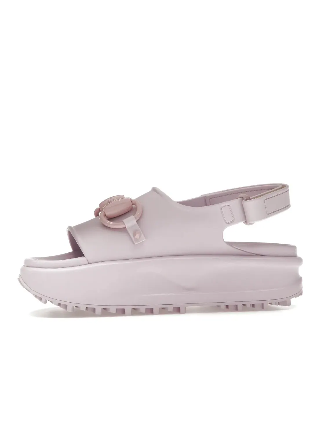 Сандалии-Сабо женские Gucci Interlocking G Platform, кожаные — изображение 3 из 4, розовый