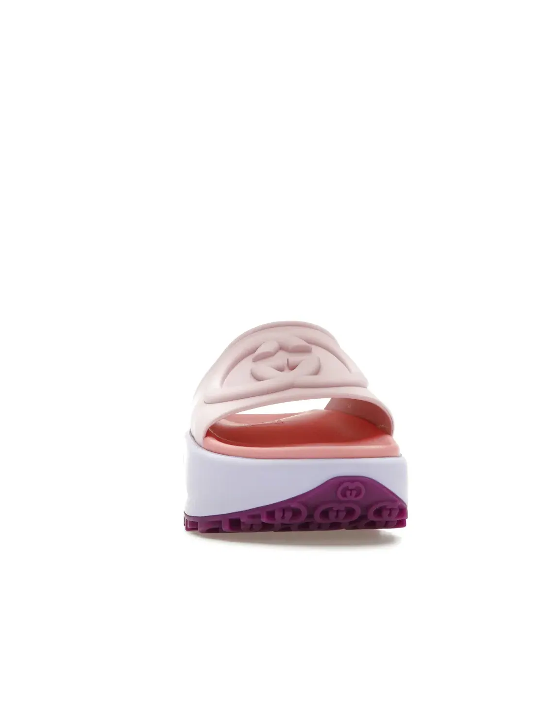 Шлепанцы Gucci Interlocking G Slide — изображение 2 из 4, розовый/фиолетовый