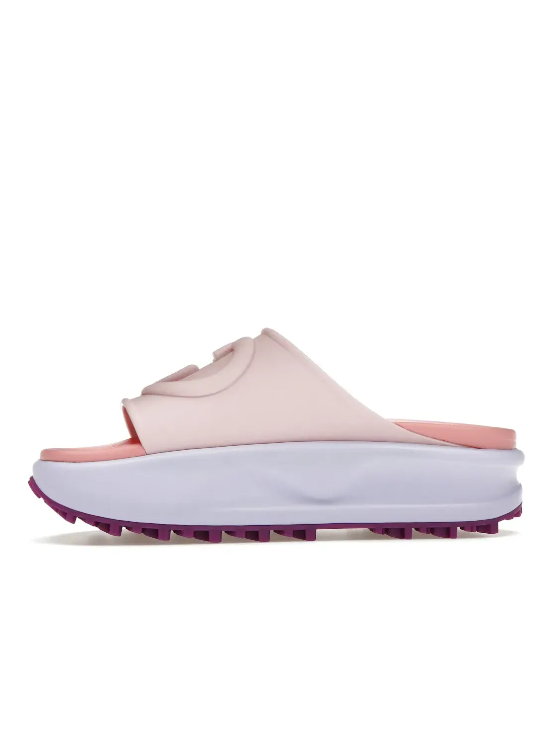 Шлепанцы Gucci Interlocking G Slide — изображение 3 из 4, розовый/фиолетовый