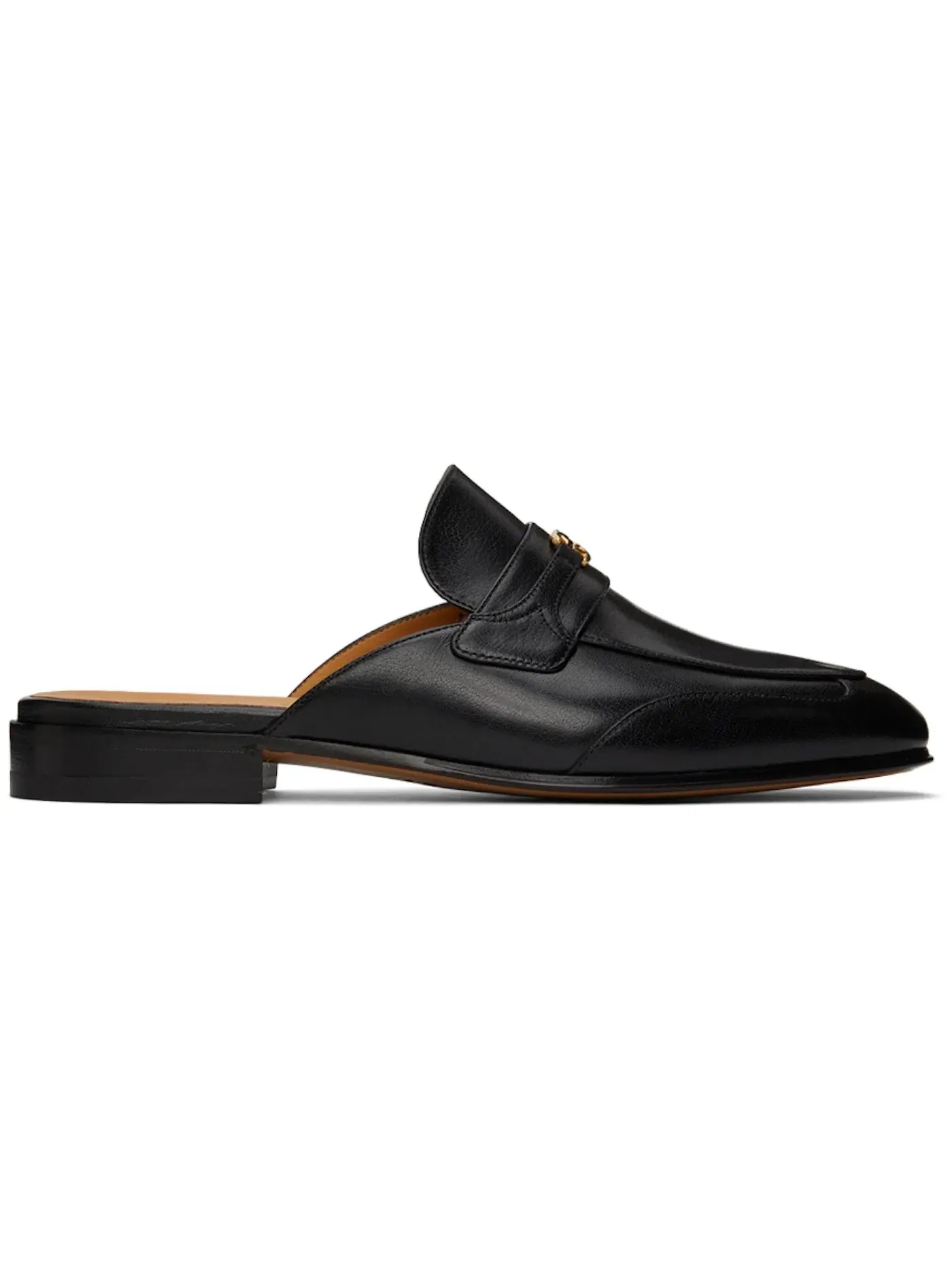 Шлепанцы Gucci Interlocking G, кожаные