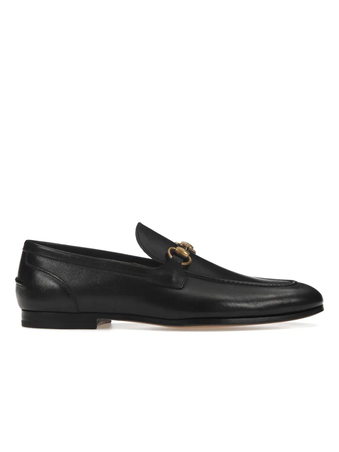 Лоферы мужские Gucci Jordaan, кожаные, с золотой пряжкой