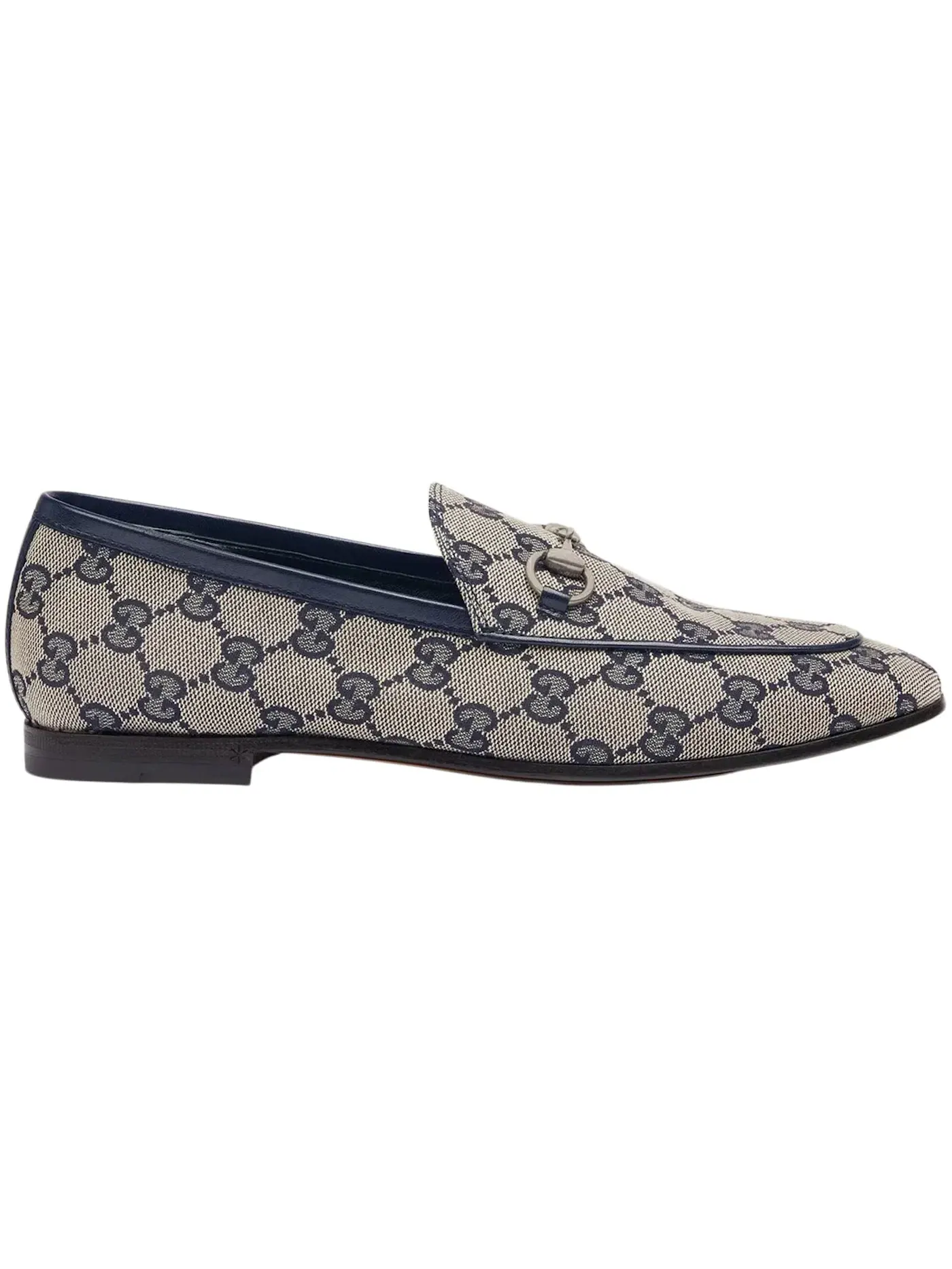 Лоферы женские Gucci Jordaan Loafer с принтом GG Canvas