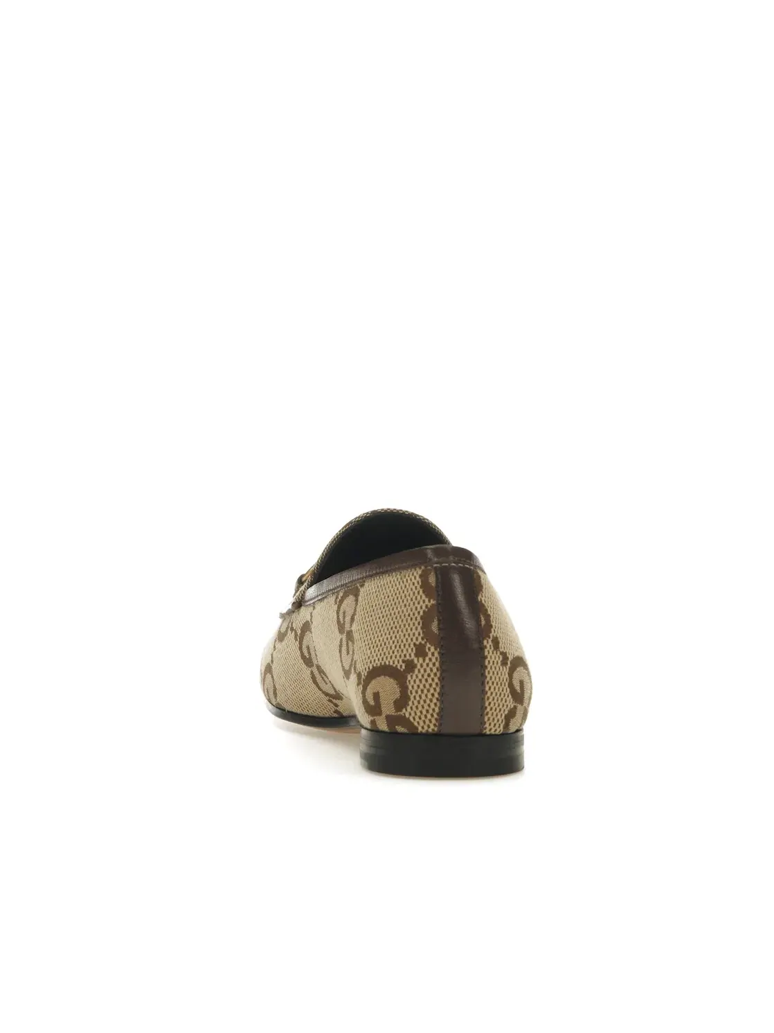 Лоферы женские Gucci Jordaan Loafer, с принтом GG Supreme — изображение 4 из 4, бежевый//золотистый