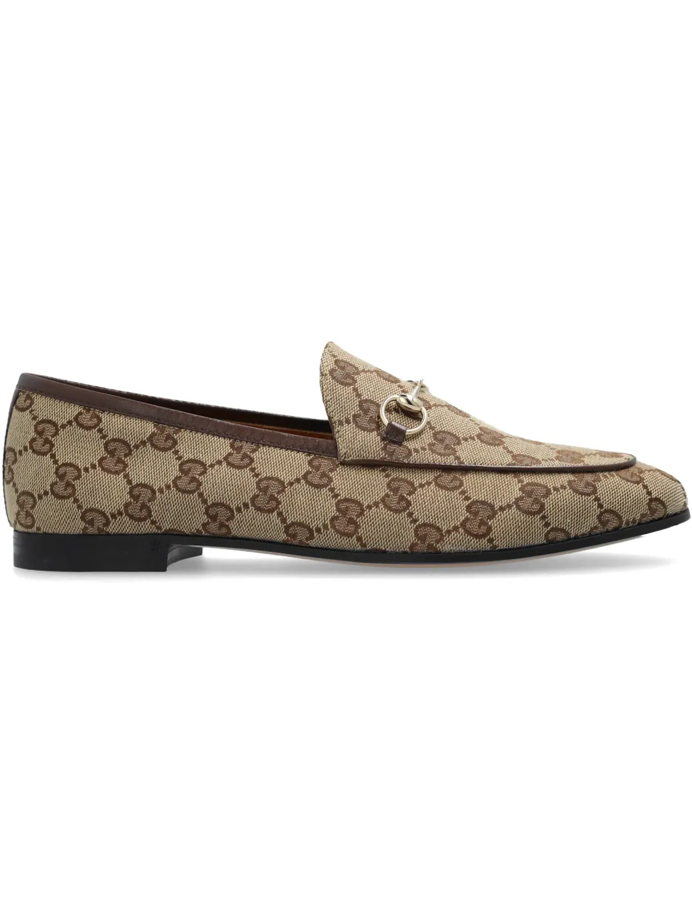 Лоферы женские Gucci Jordaan Supreme Canvas, принт GG
