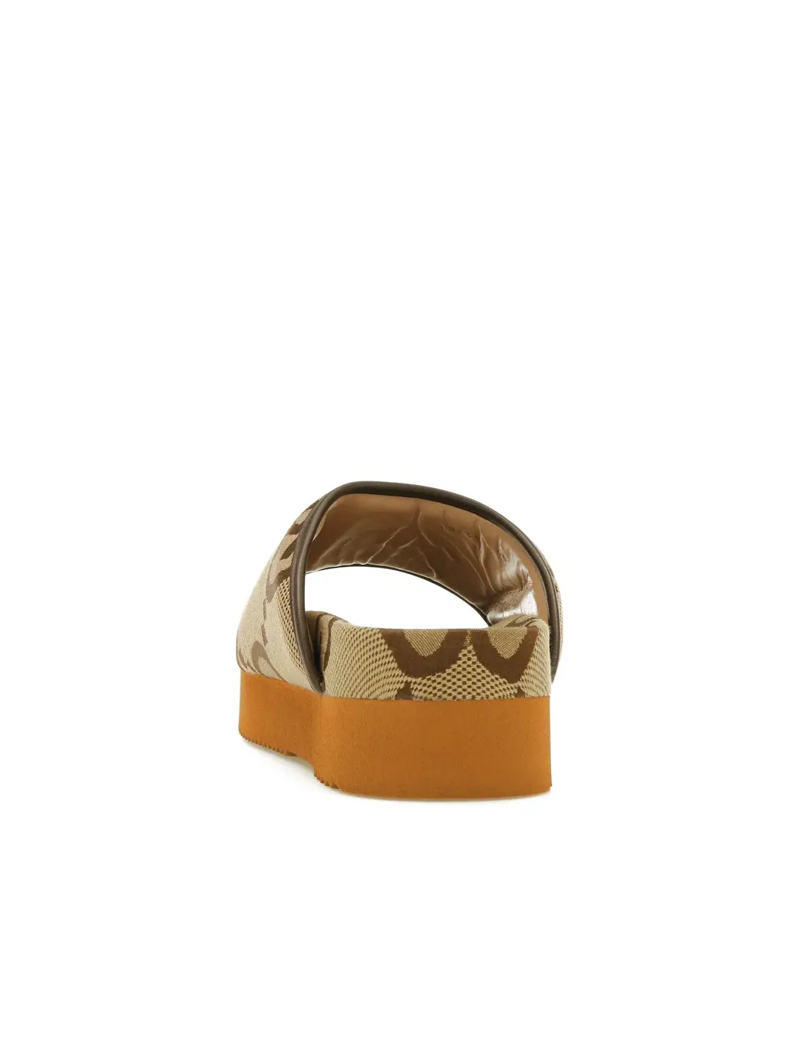 Шлепанцы Gucci Jumbo GG Platform Slide, с монограммой GG, Camel/Ebony — изображение 4 из 4