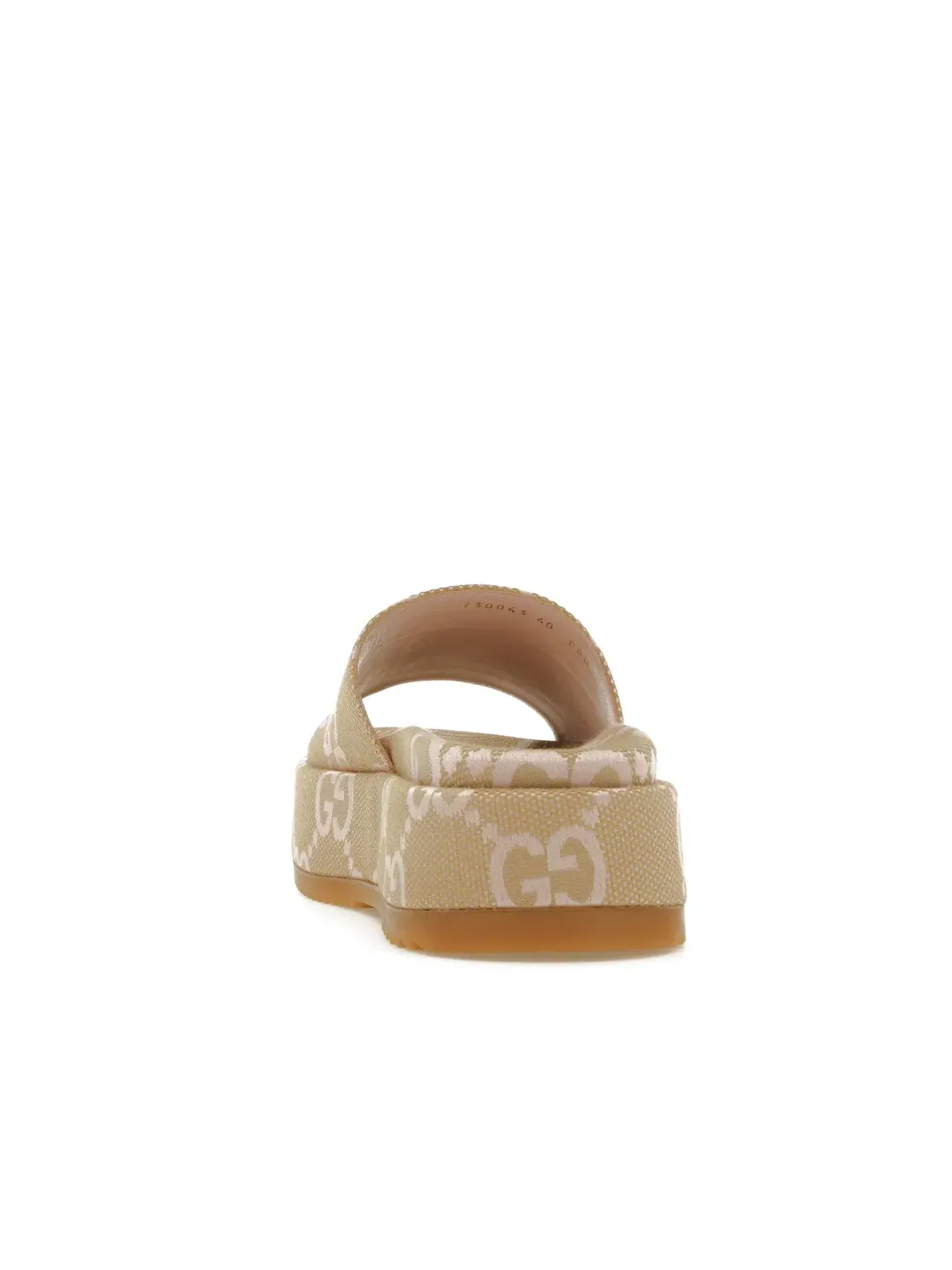 Сандалии-слайды Gucci Jumbo GG Platform Slide Sandal, на платформе, с принтом Jumbo GG — изображение 4 из 4