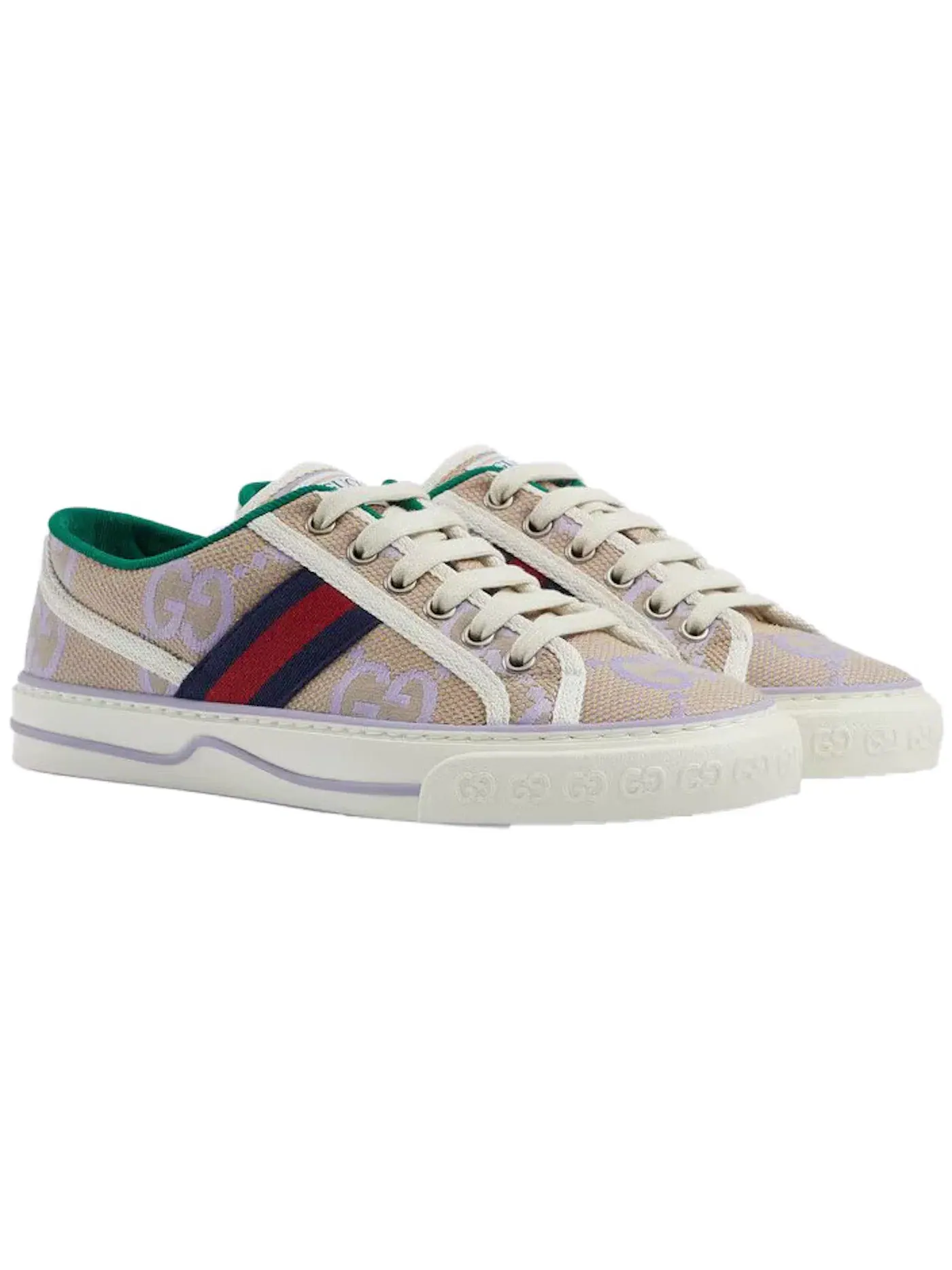 Кроссовки женские Gucci Jumbo GG Tennis 1977, с принтом — изображение 2 из 3