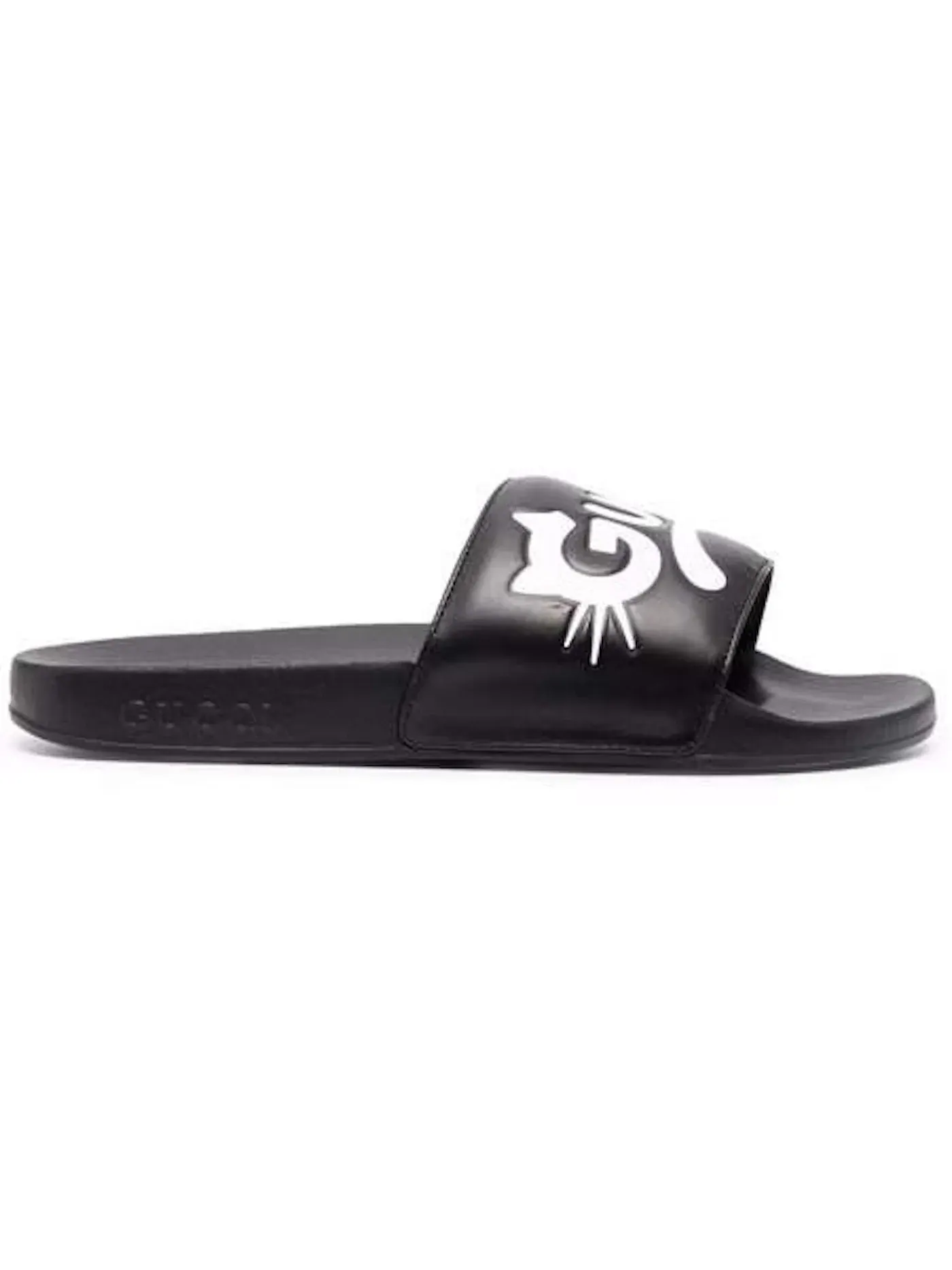 Шлепанцы женские Gucci Gucci Kitty Logo Slides, с логотипом Kitty