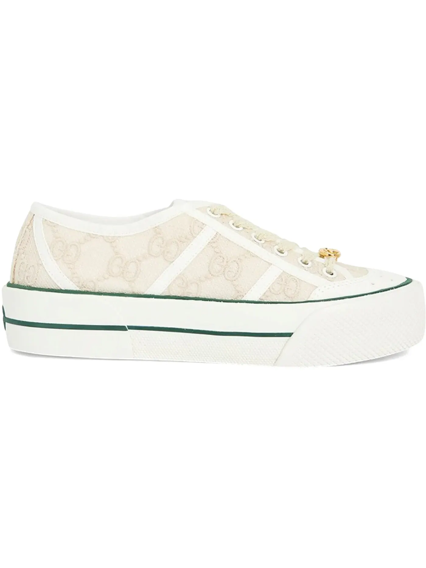 Кеды женские Gucci Lace Sneakers, с кружевными вставками — изображение 1 из 1, белый
