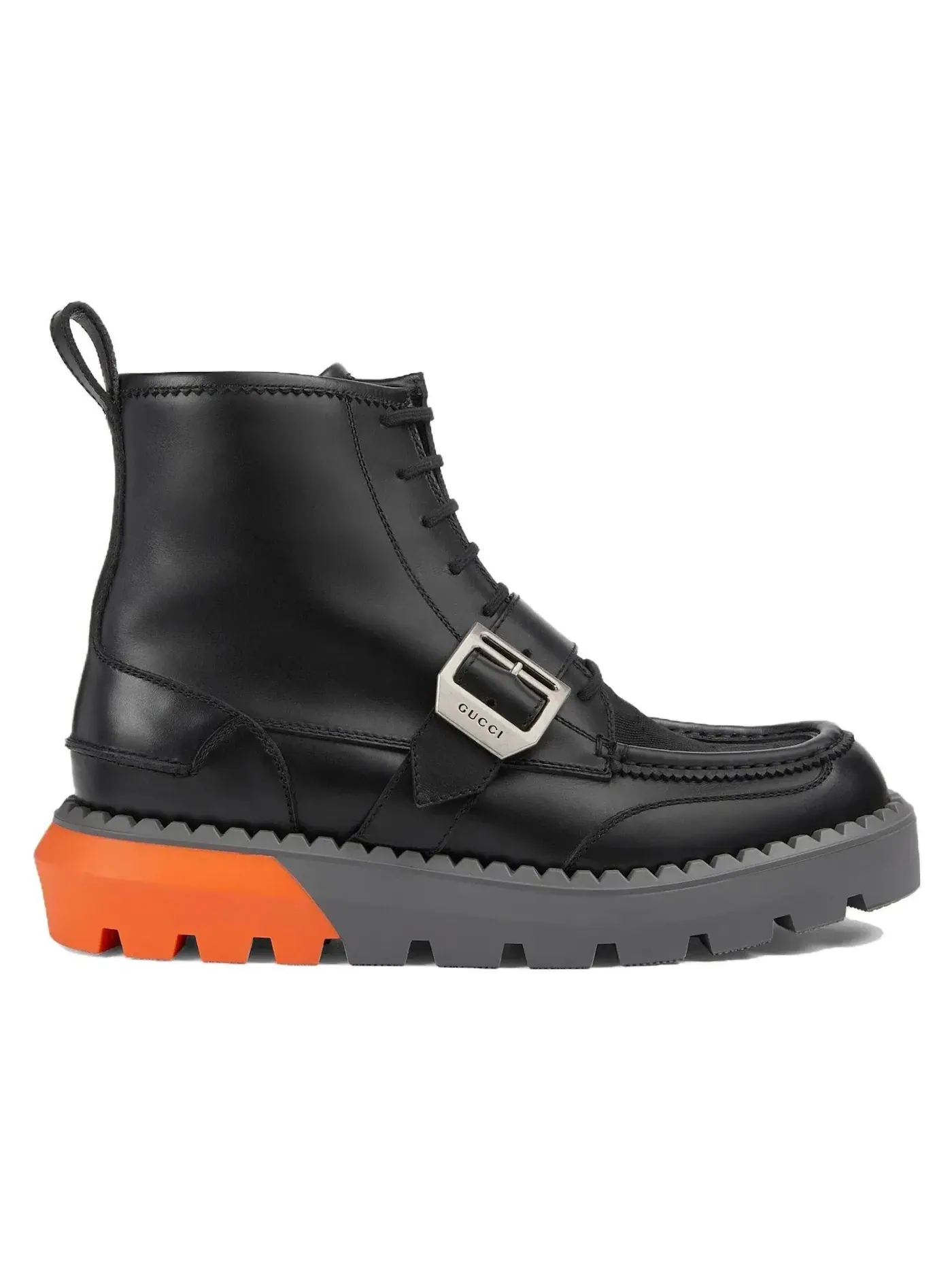 Ботинки мужские Gucci Lace Up Boot Buckle, на шнуровке, с пряжкой