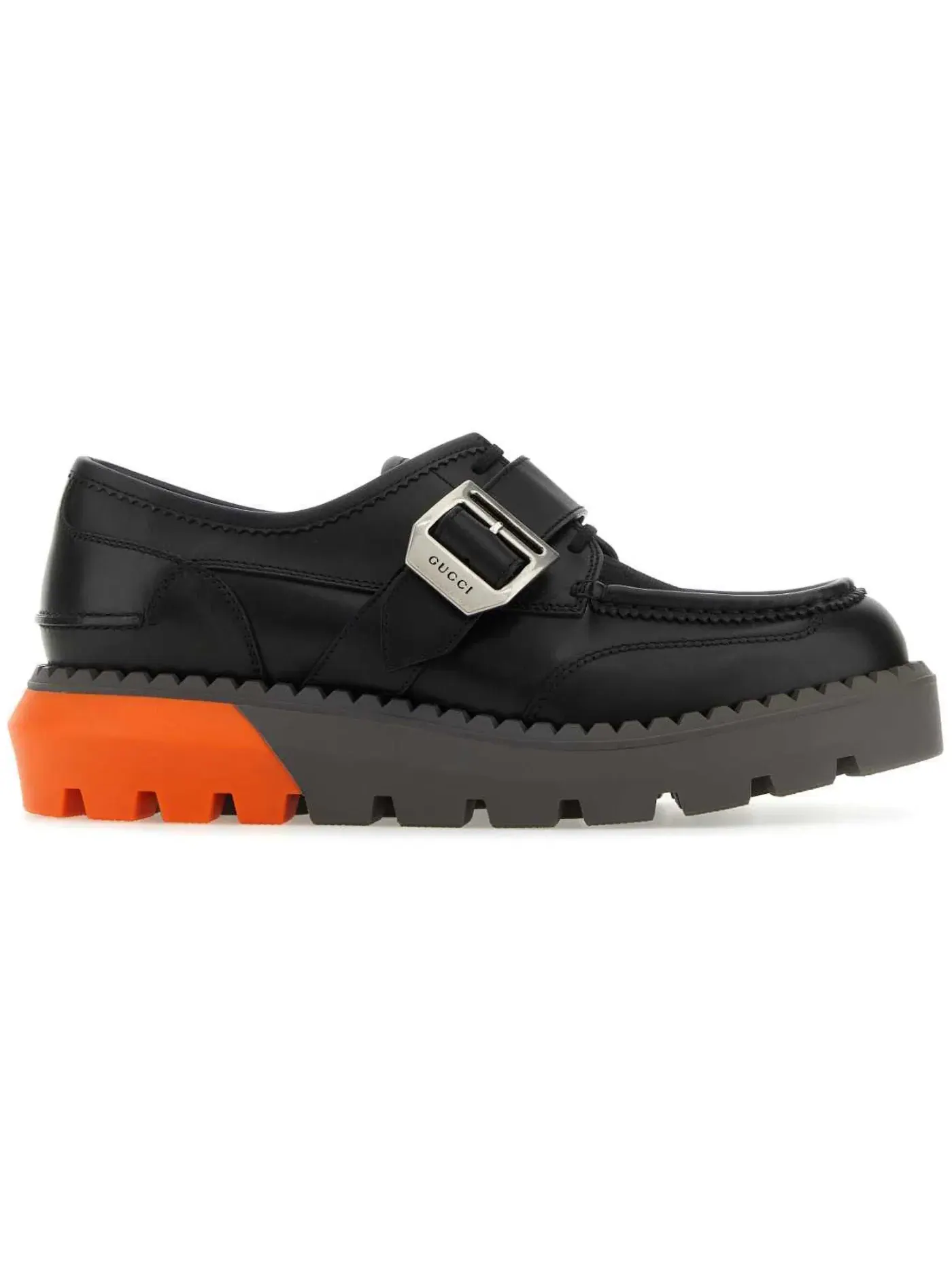 Кроссовки Gucci Lace Up Shoe Buckle, с пряжкой — изображение 1 из 2, оранжевый