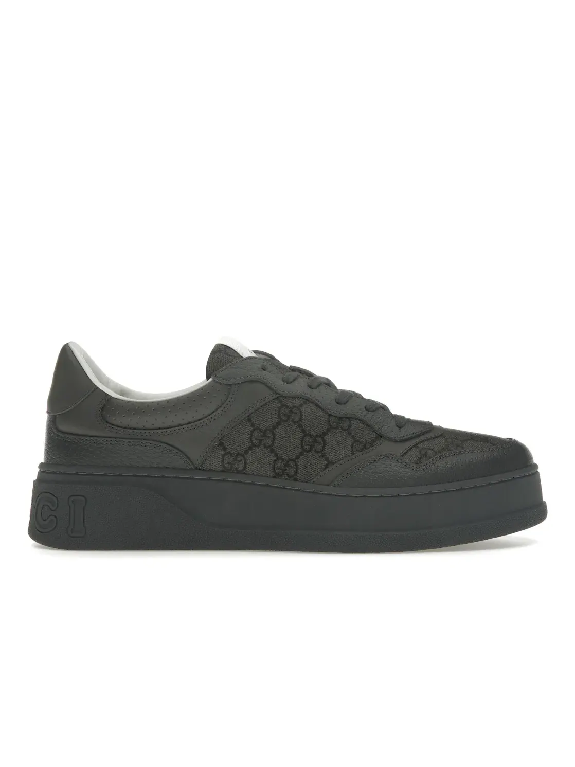 Кроссовки мужские Gucci Lace Up Sneaker, с монограммой GG — изображение 1 из 4, серый