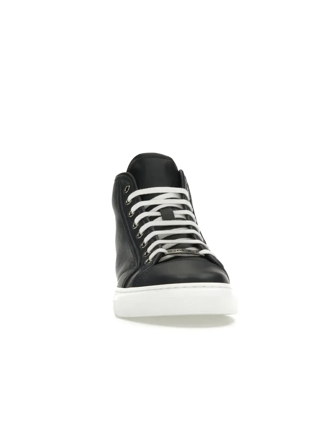 Кроссовки мужские высокие Gucci Leather High Top Sneaker, кожаные — изображение 2 из 4, темный/синий/белый