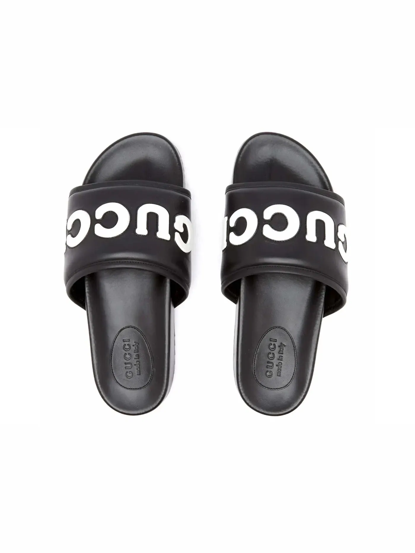 Шлепанцы мужские Gucci Logo Slide — изображение 2 из 2, черный