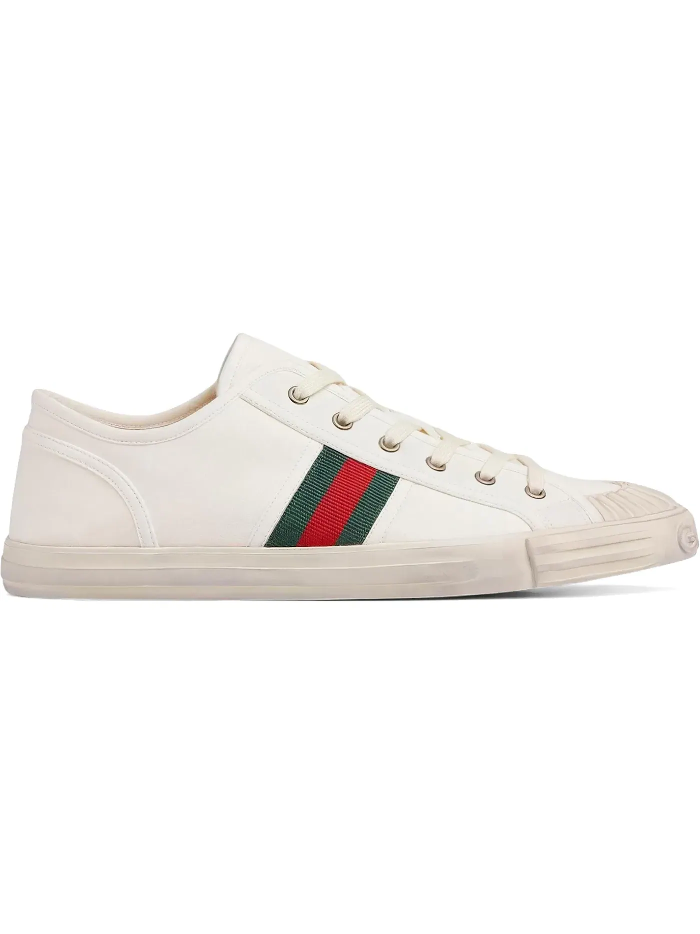 Кроссовки мужские Gucci с полоской, низкий верх — изображение 1 из 1, белый мульти
