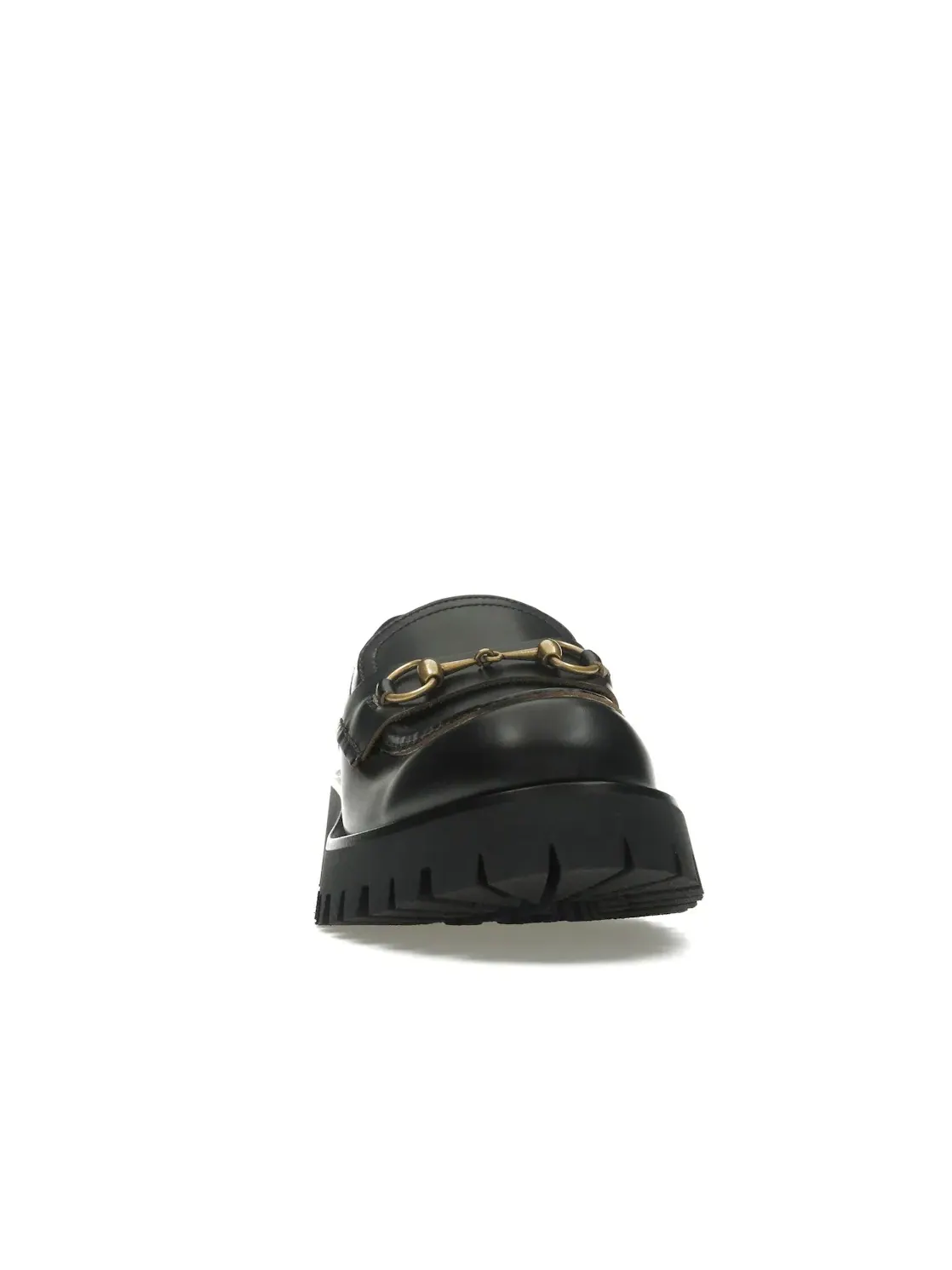Лоферы женские Gucci Lug Horsebit 30mm на платформе — изображение 2 из 4, черный