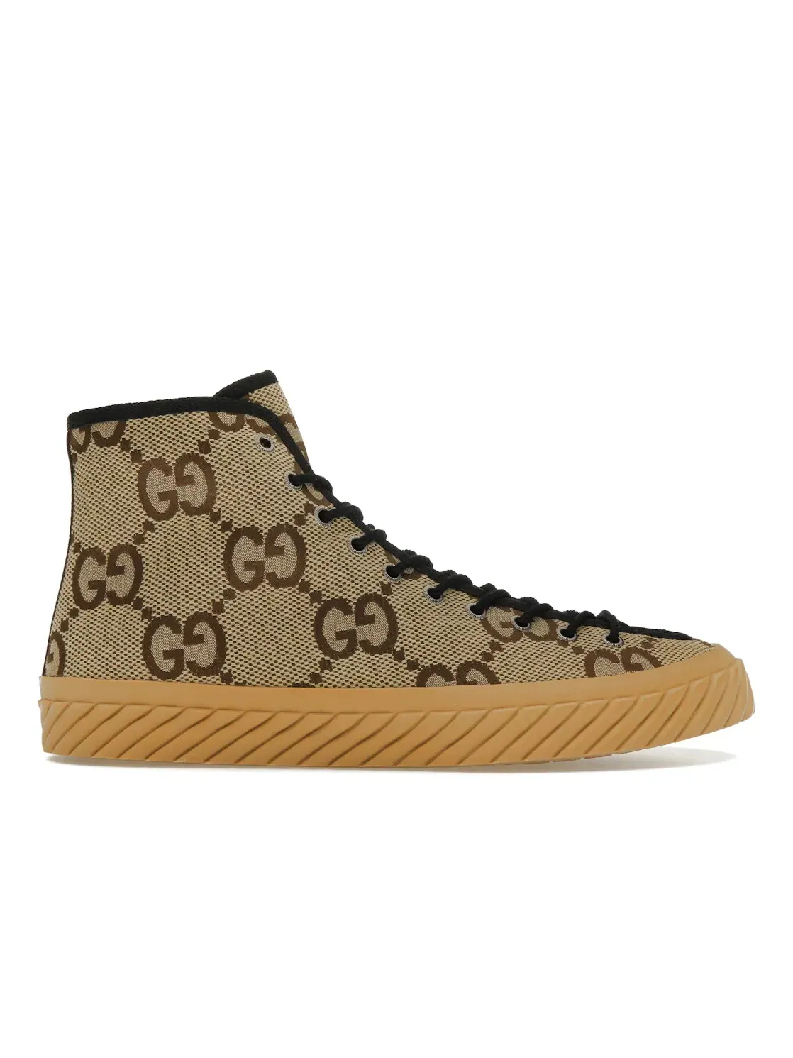 Кроссовки мужские Gucci Maxi GG High Top, с принтом GG — изображение 1 из 4, бежевый
