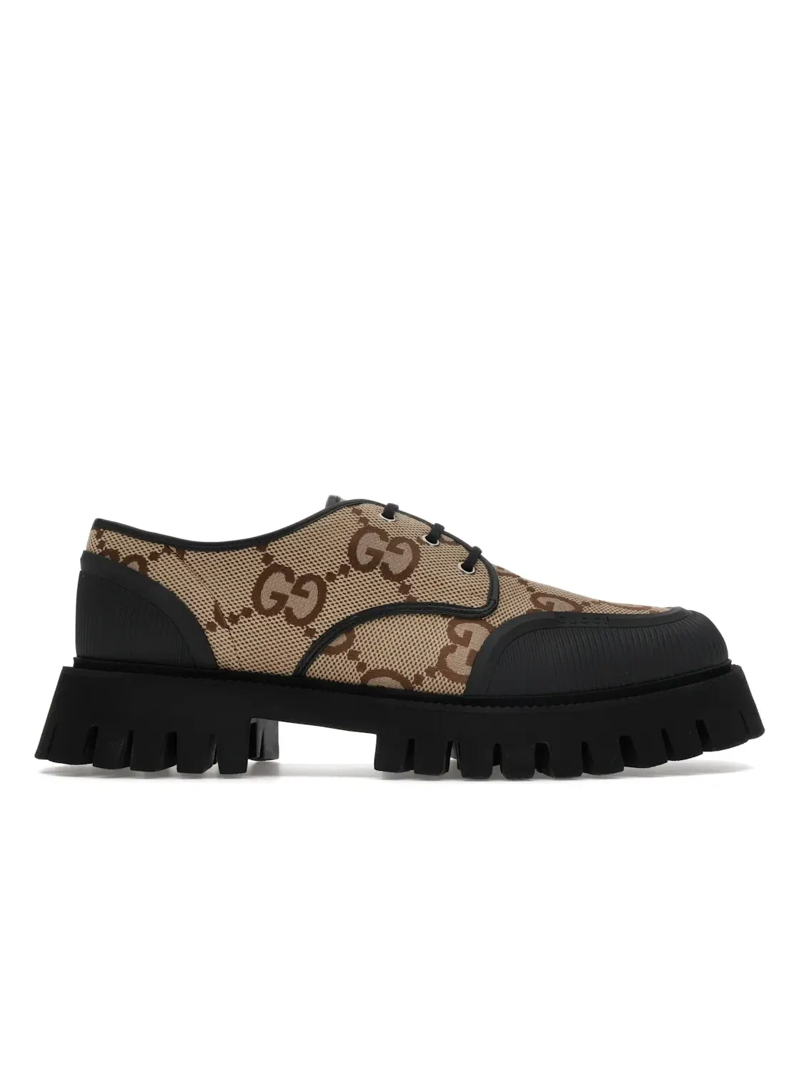Лоферы мужские Gucci Maxi GG Supreme Canvas Lace-up
