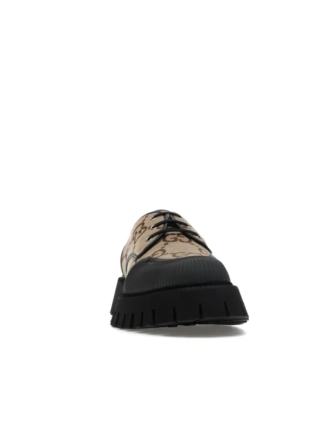 Лоферы мужские Gucci Maxi GG Supreme Canvas Lace-up — изображение 2 из 4, черный