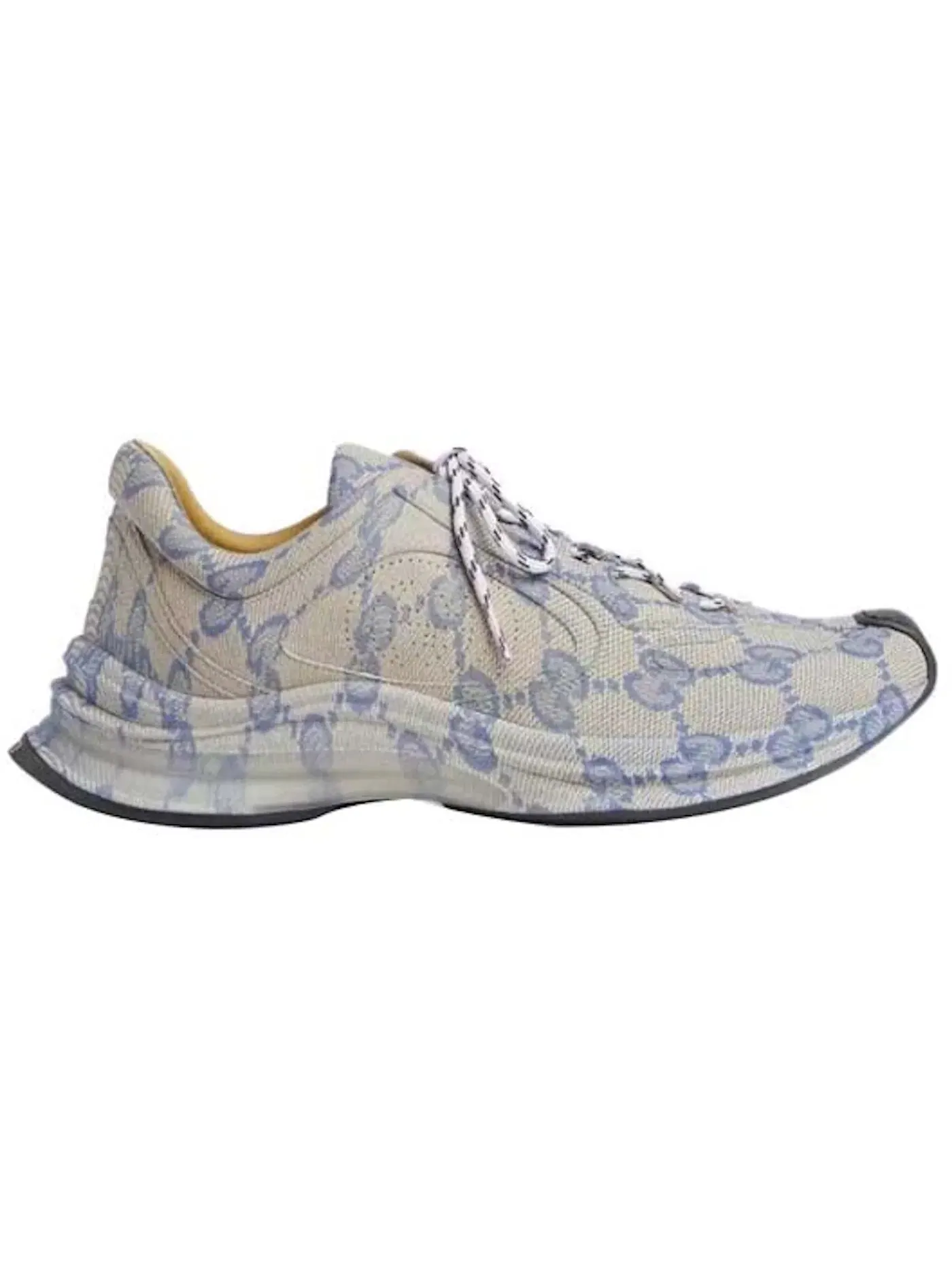 Кроссовки мужские Gucci Monogram Run, с монограммой — изображение 1 из 1, бежевый синий