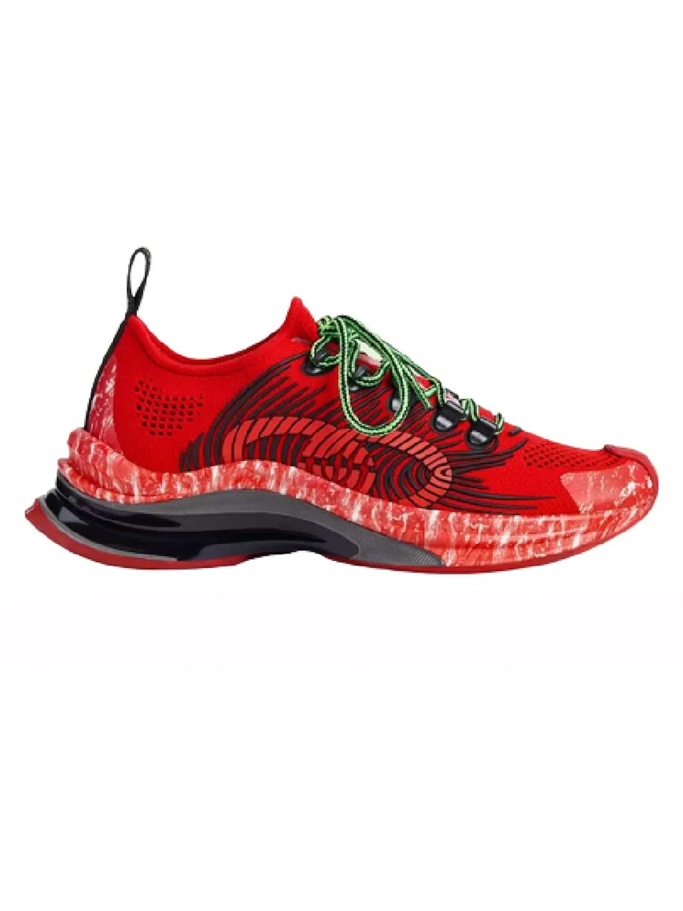 Кроссовки женские Gucci Monogram Sneakers, с принтом Gucci — изображение 1 из 1, красный