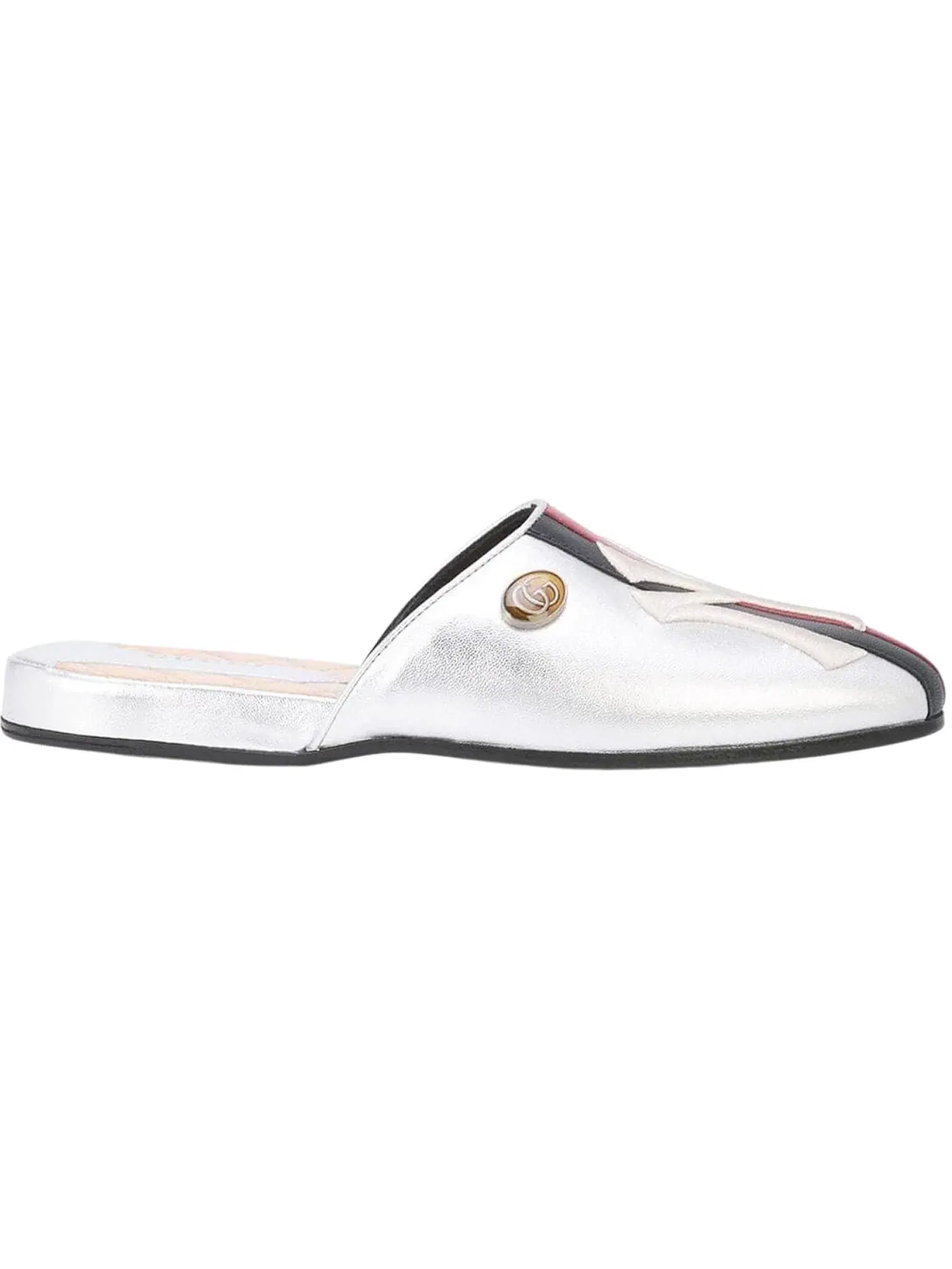 Мюли женские Gucci NY Yankee Slippers, кожаные
