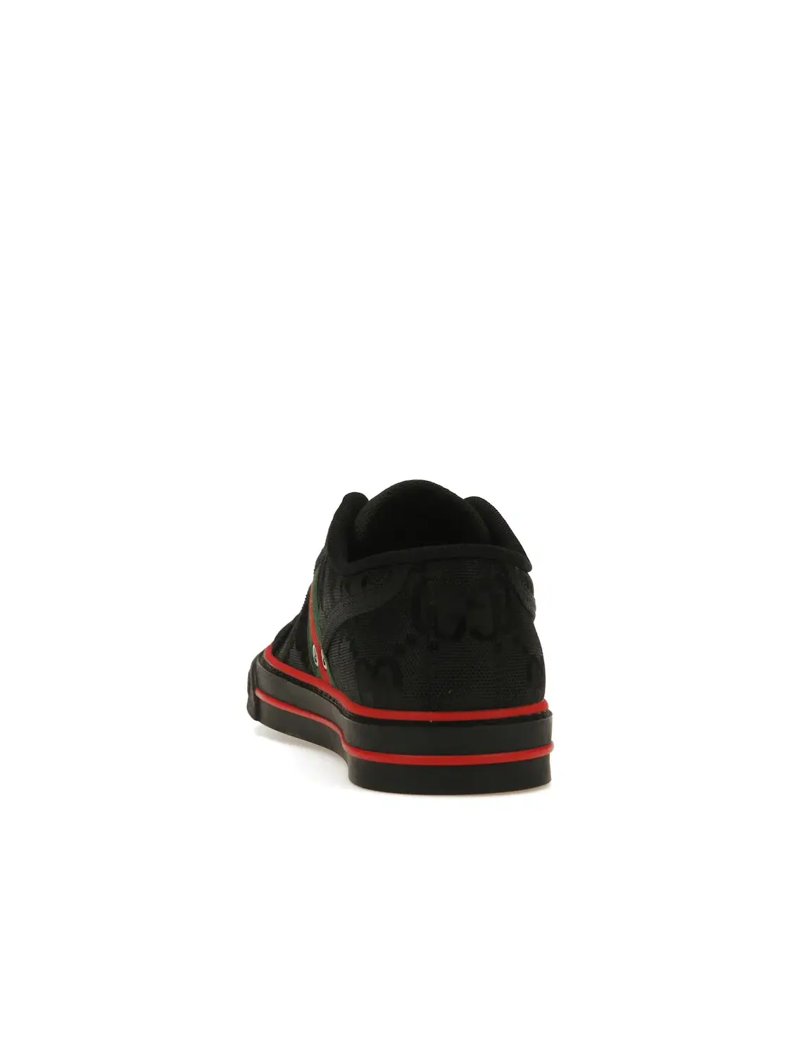 Кроссовки Gucci Tennis 1977 Low Off The Grid, с принтом GG, Черные с Зелено-Красной полосой — изображение 4 из 4