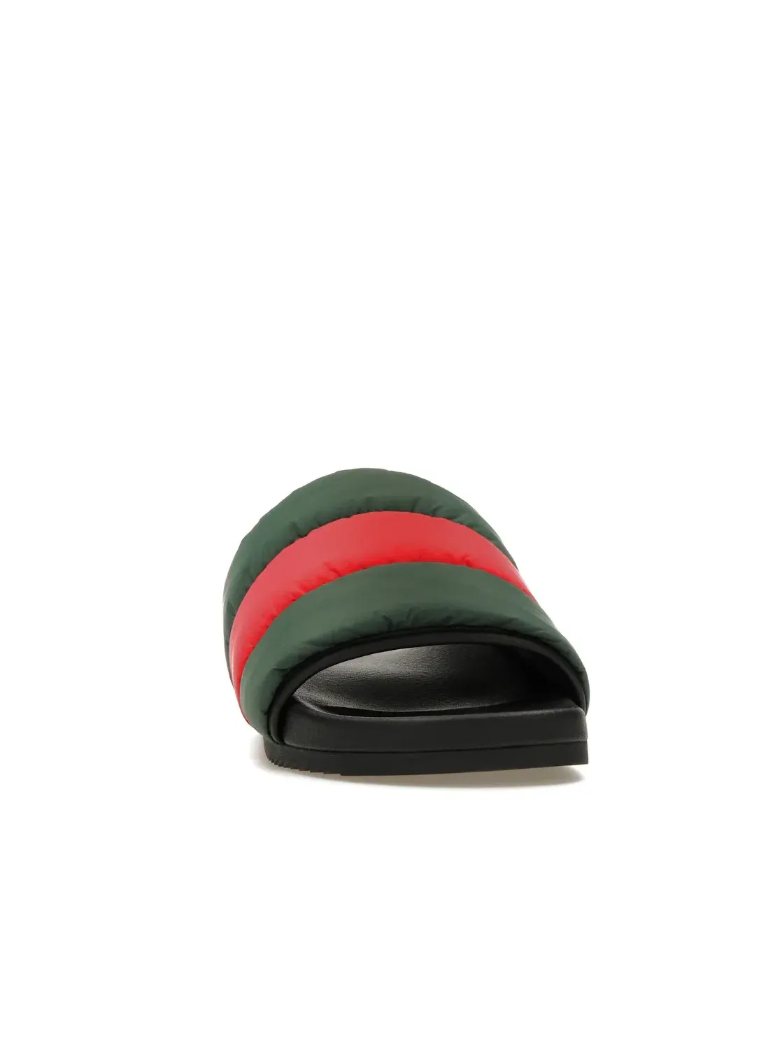 Шлепанцы женские Gucci Padded Web Slide, с мягкой стелькой — изображение 2 из 4, зеленый/красный