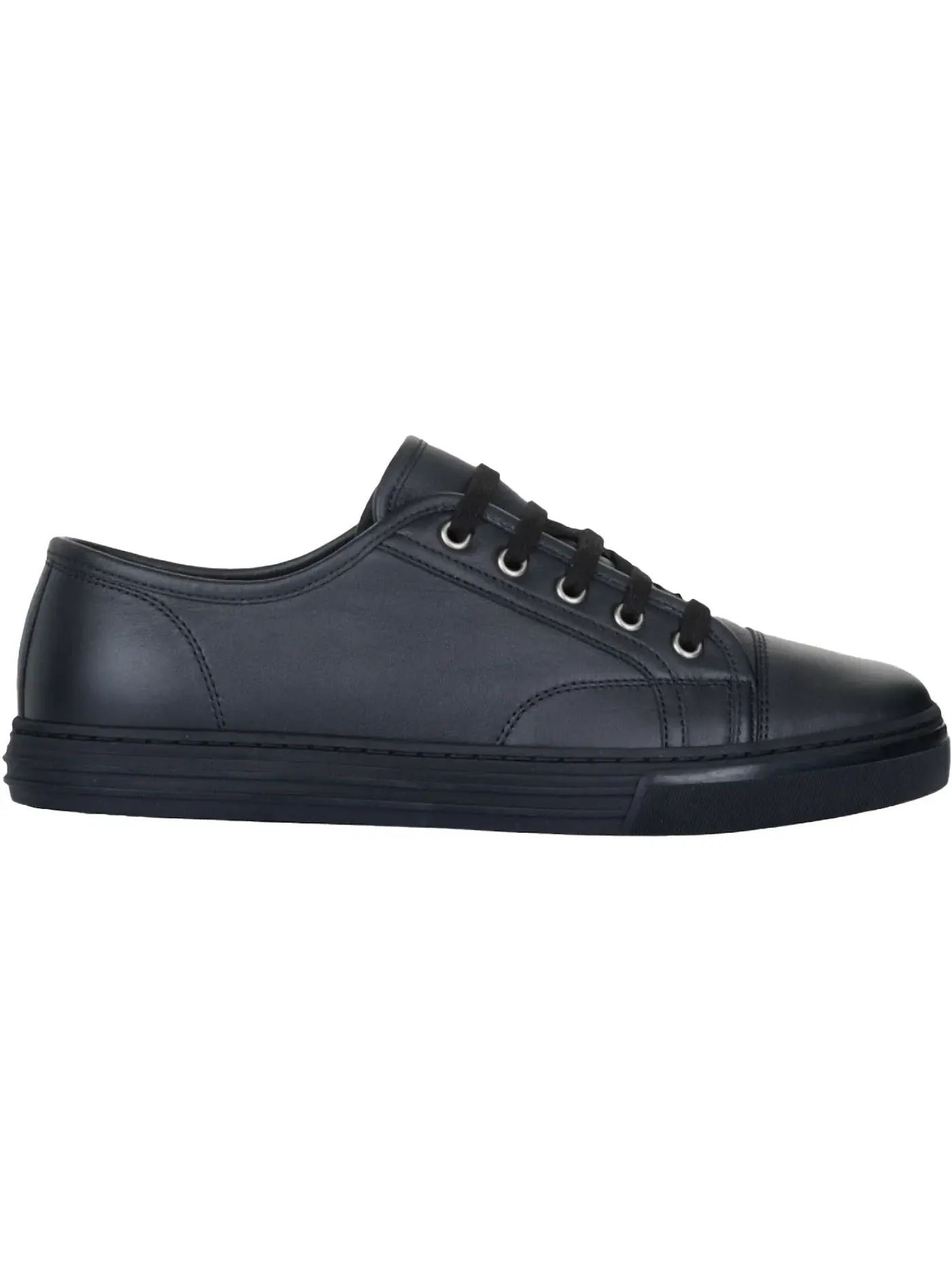 Кеды мужские Gucci Plate Leather Low, низкий профиль — изображение 1 из 2, черный