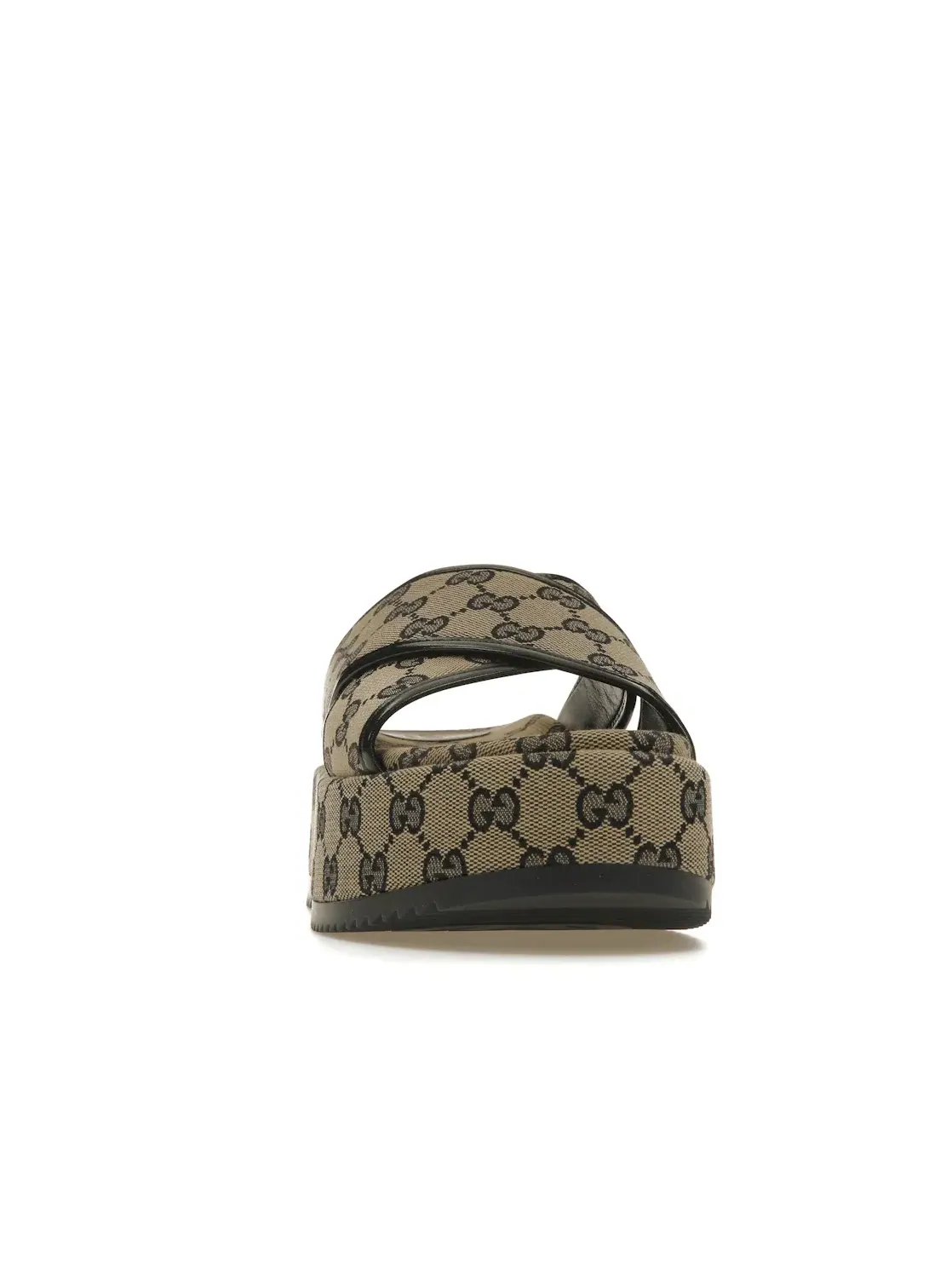 Сандалии женские Gucci GG Platform на платформе 30 мм — изображение 2 из 4, бежевый/синий