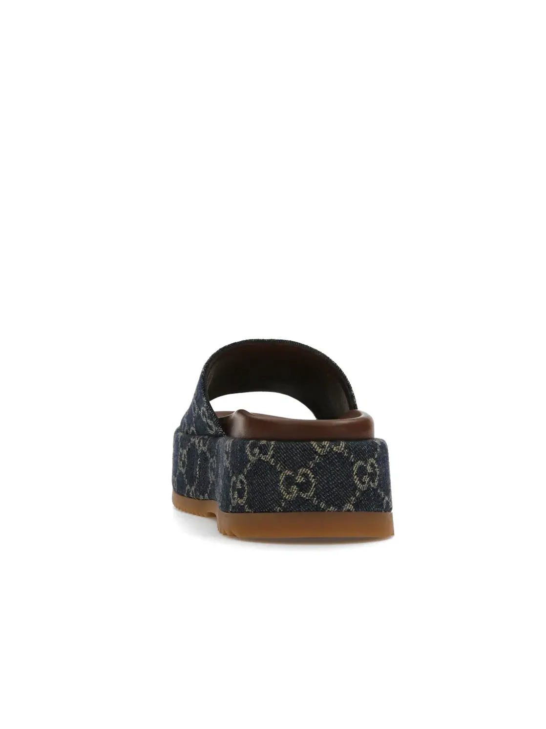 Сандалии женские Gucci Angelina Platform на платформе 55 мм, с принтом GG Jacquard — изображение 4 из 4