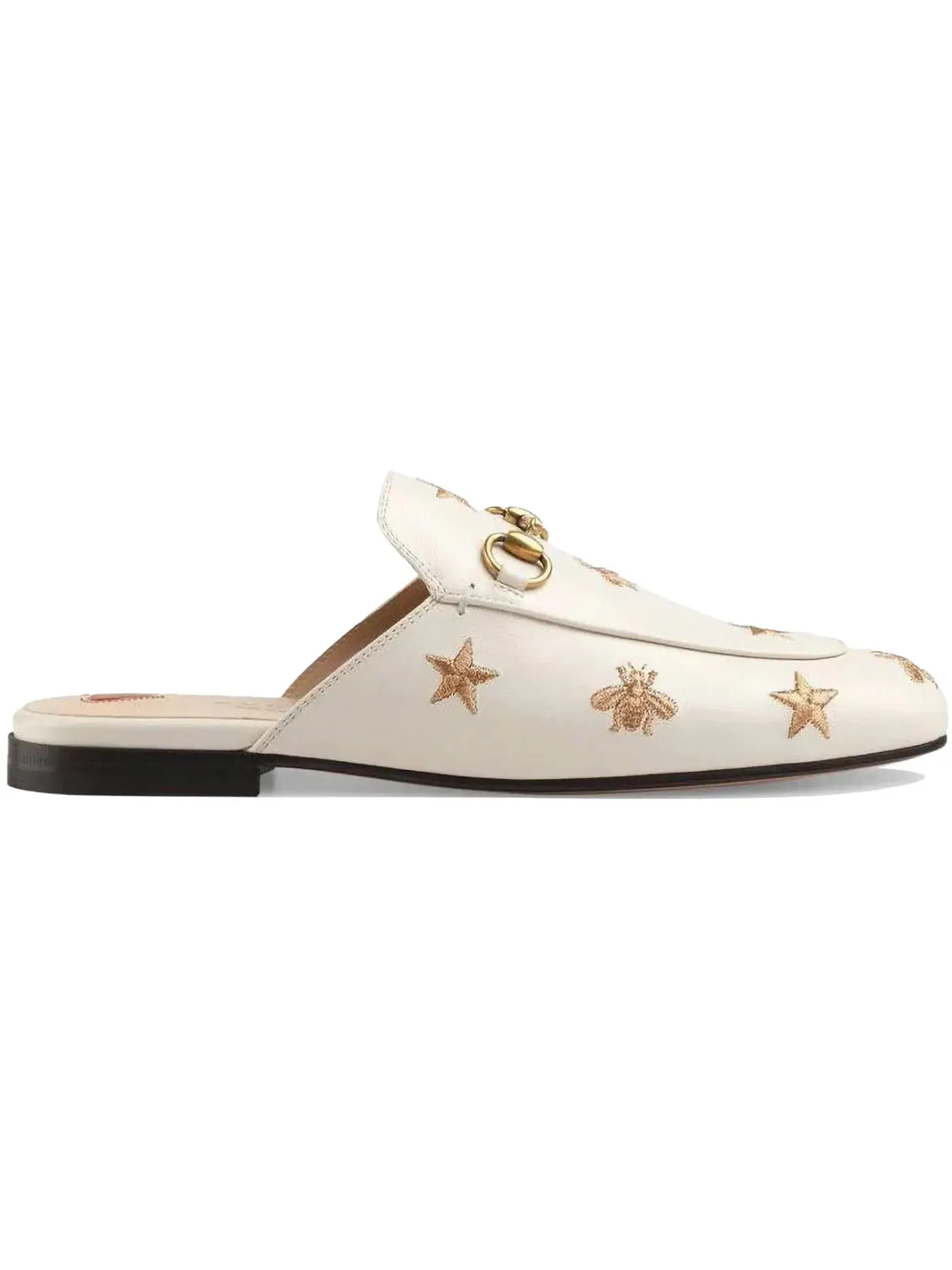 Тапочки женские Gucci Princetown с вышивкой — изображение 1 из 1, белый