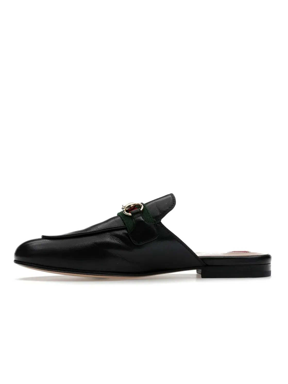 Туфли-мюли женские Gucci Princetown Slipper, кожаные, с полосой — изображение 3 из 4