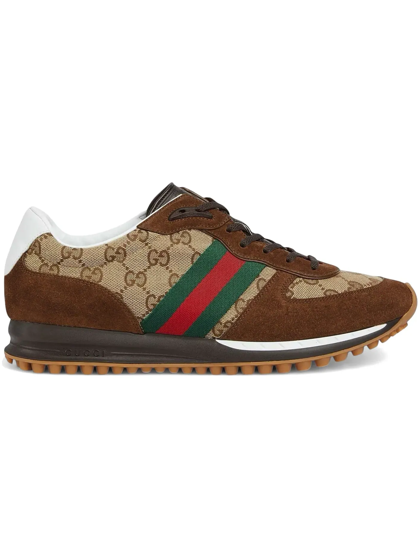 Кеды Gucci Re-Motion с принтом GG Canvas, кожаной отделкой — изображение 1 из 1