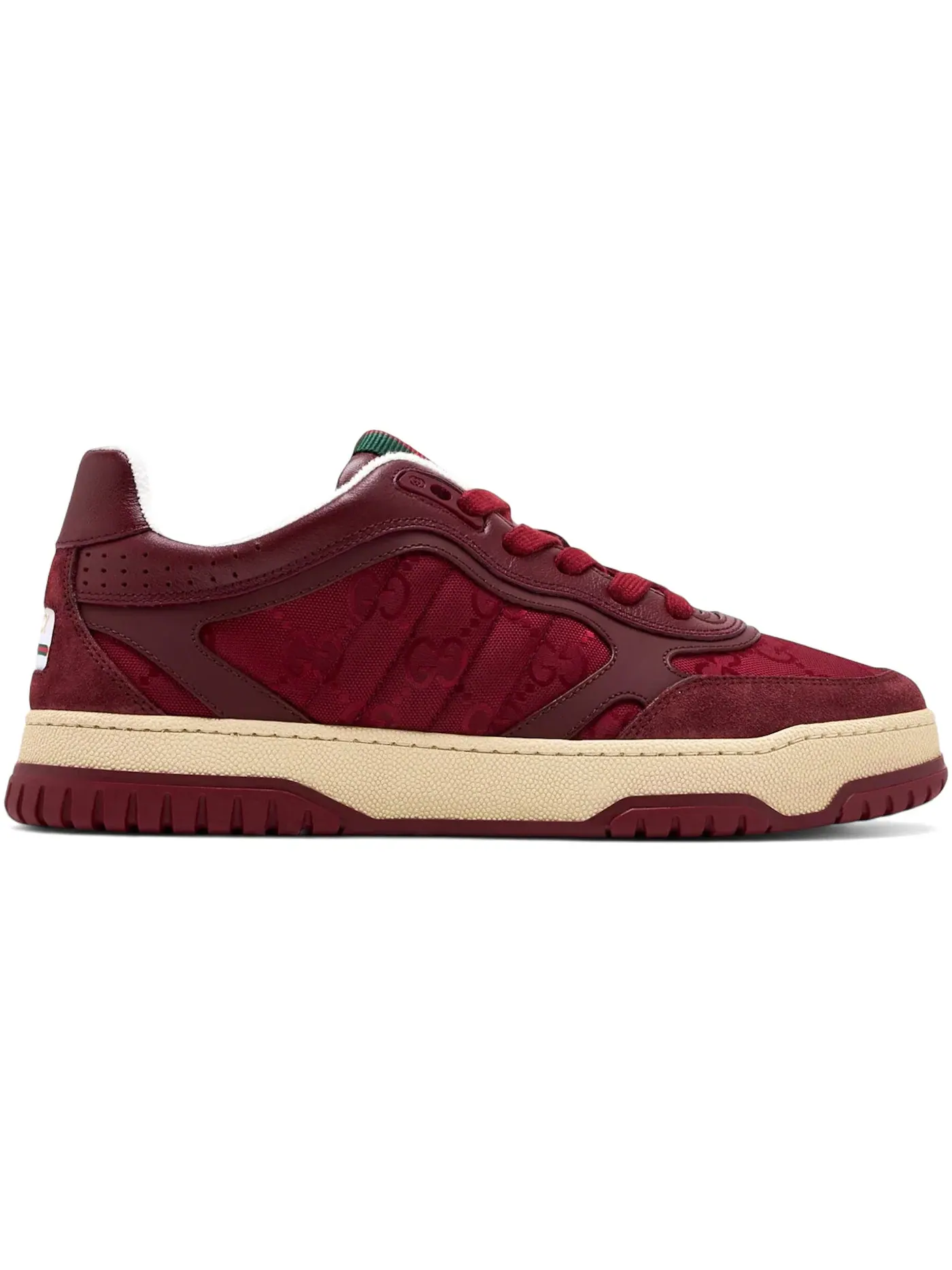 Кроссовки мужские Gucci Re-Web Sneaker, кожа и текстиль — изображение 1 из 1, бордовый/красный