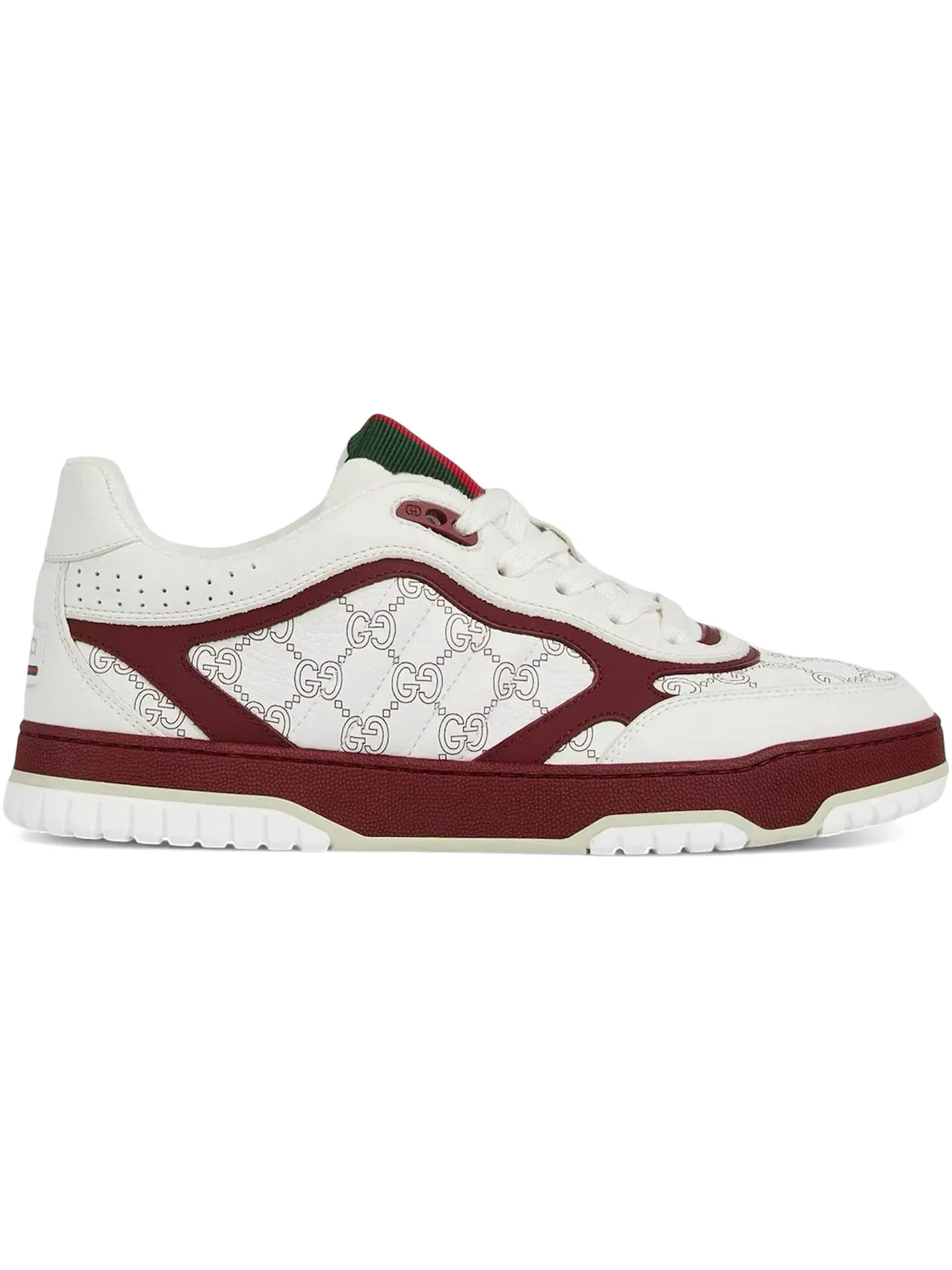Кеды Gucci Re-Web Sneaker, тисненая кожа GG Pebbled Leather — изображение 1 из 1, белый