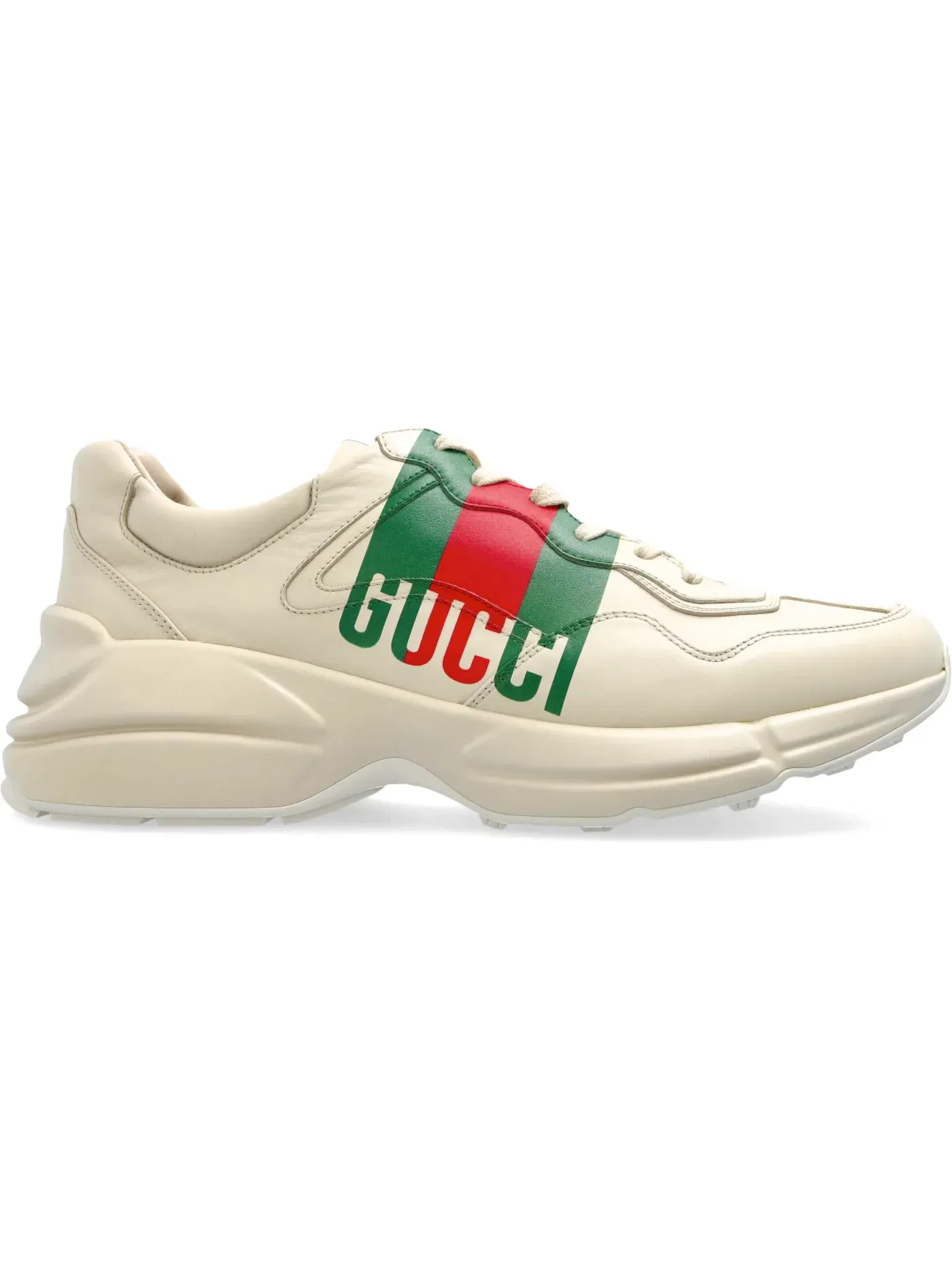 Кроссовки мужские Gucci Rhyton, с логотипом — изображение 1 из 1, белый