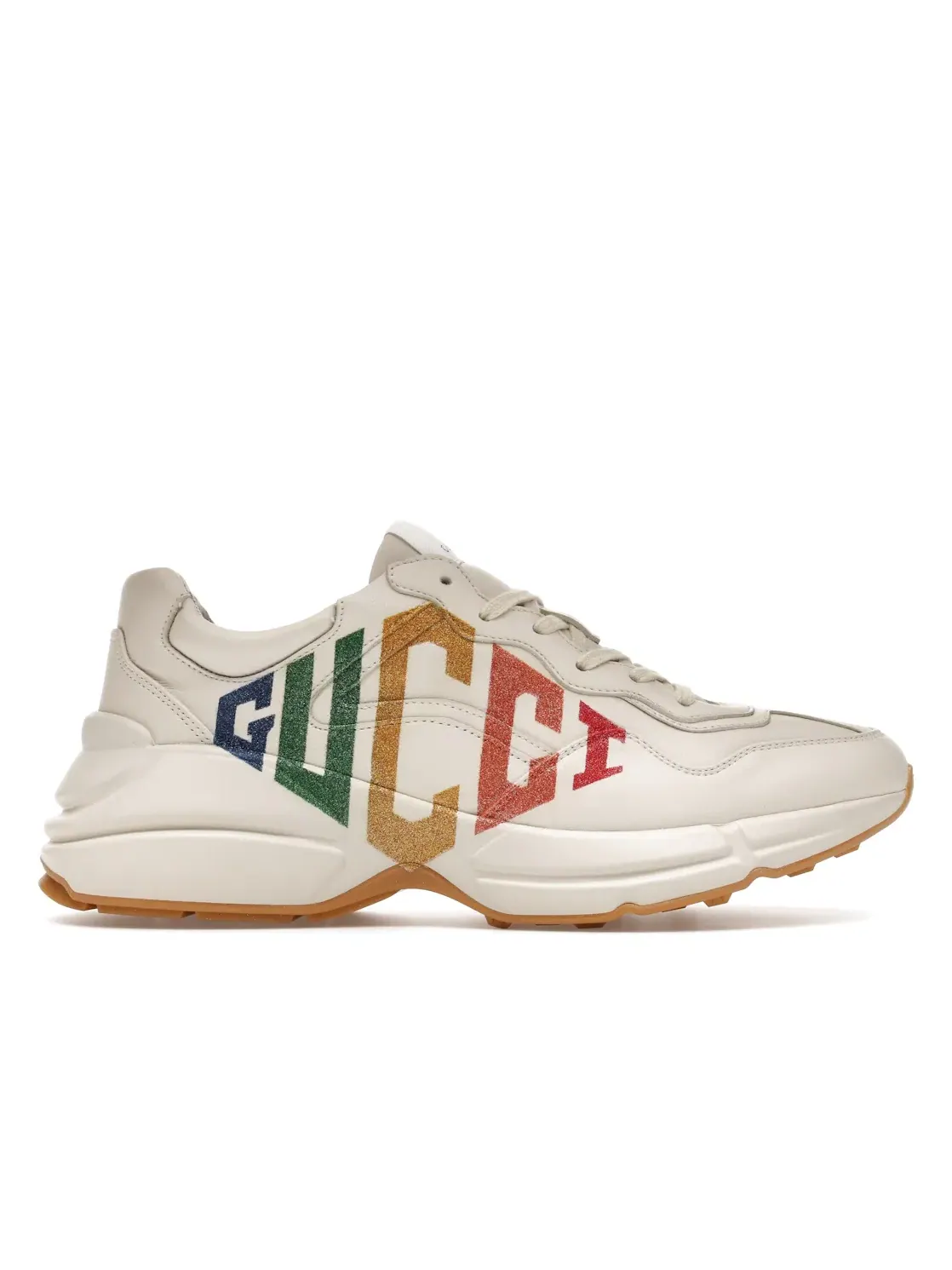 Кроссовки женские Gucci Rhyton с принтом — изображение 1 из 4, белый