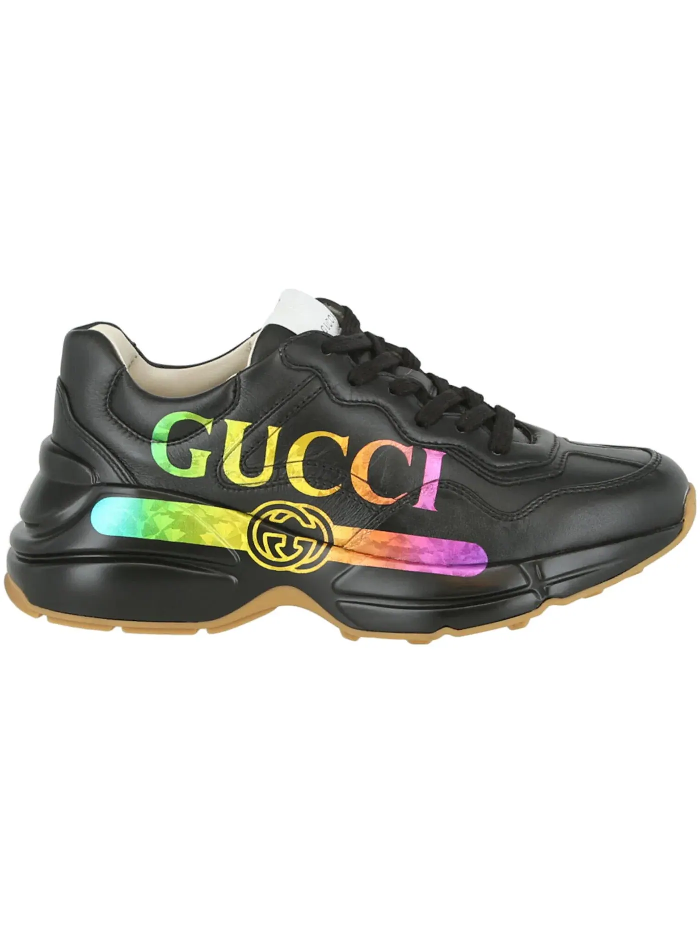 Кроссовки Gucci Rhyton Rainbow Logo Sneaker — изображение 1 из 1, черный