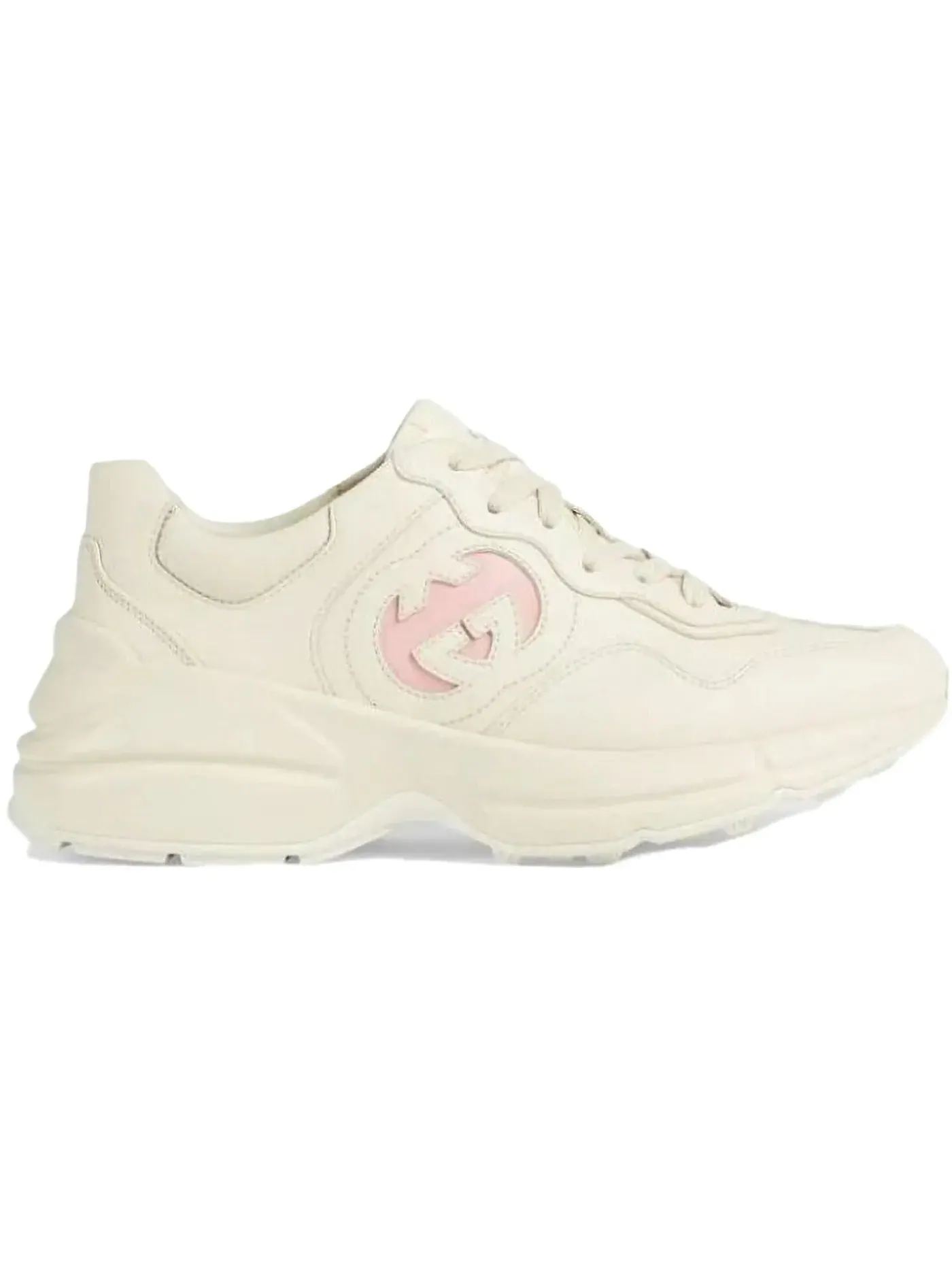 Кроссовки женские Gucci Rhyton Sneaker, с принтом Wild Rose — изображение 1 из 1, белый