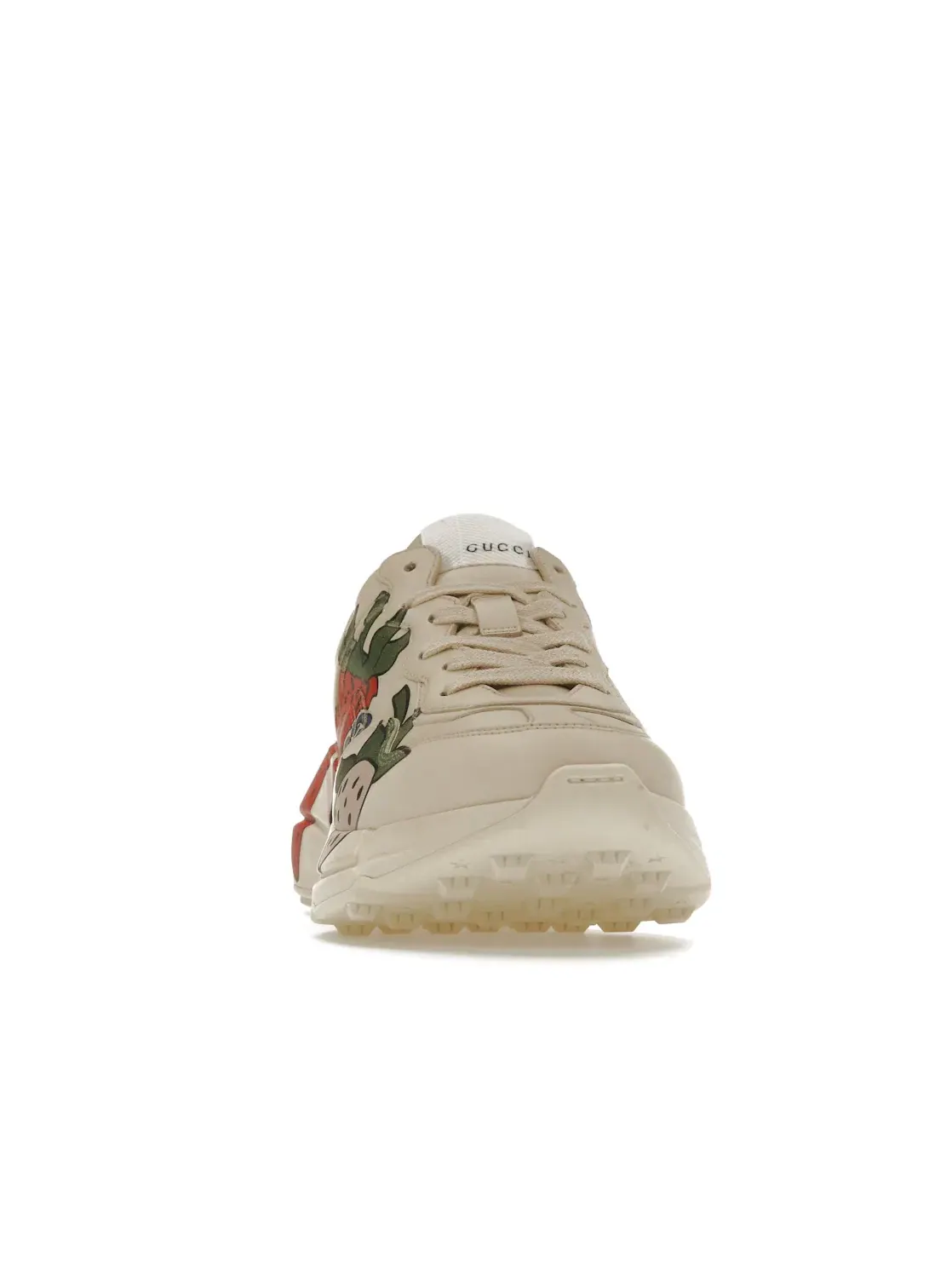 Кроссовки женские Gucci Rhyton с принтом клубники — изображение 2 из 4, белый