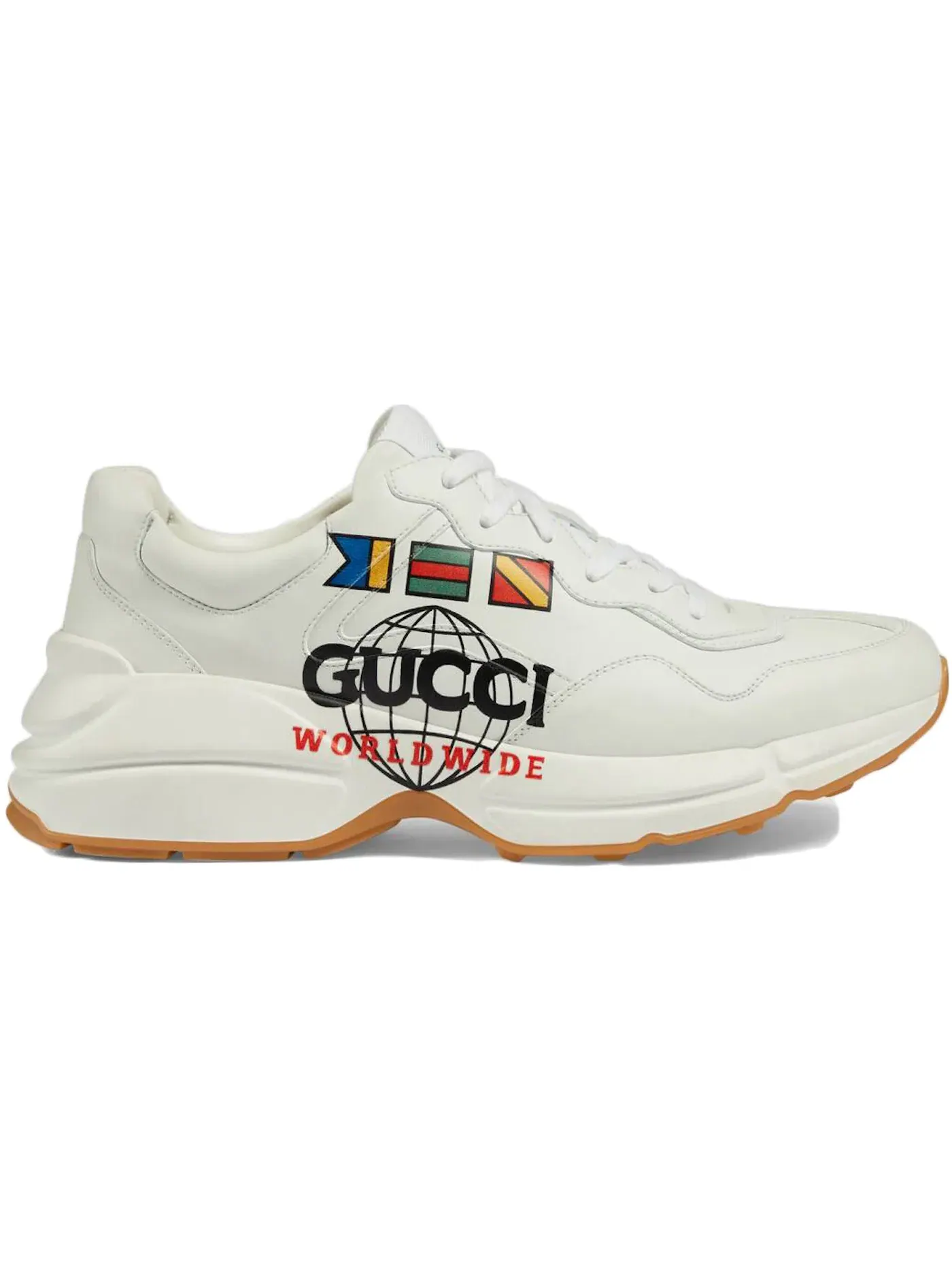 Кроссовки Gucci Rhyton, кожаные — изображение 1 из 1, белый