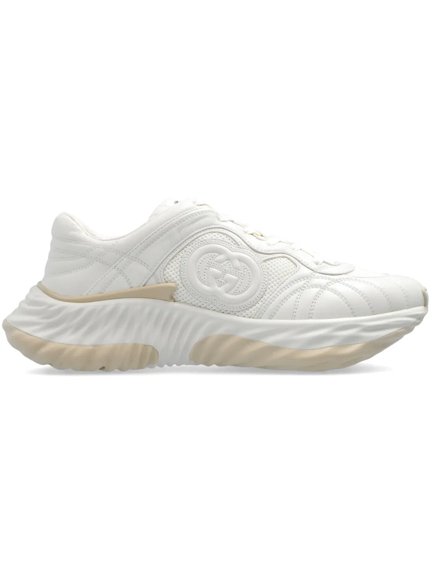 Кроссовки Gucci Ripple Sneaker, с рифленой подошвой — изображение 1 из 1, белый/белый