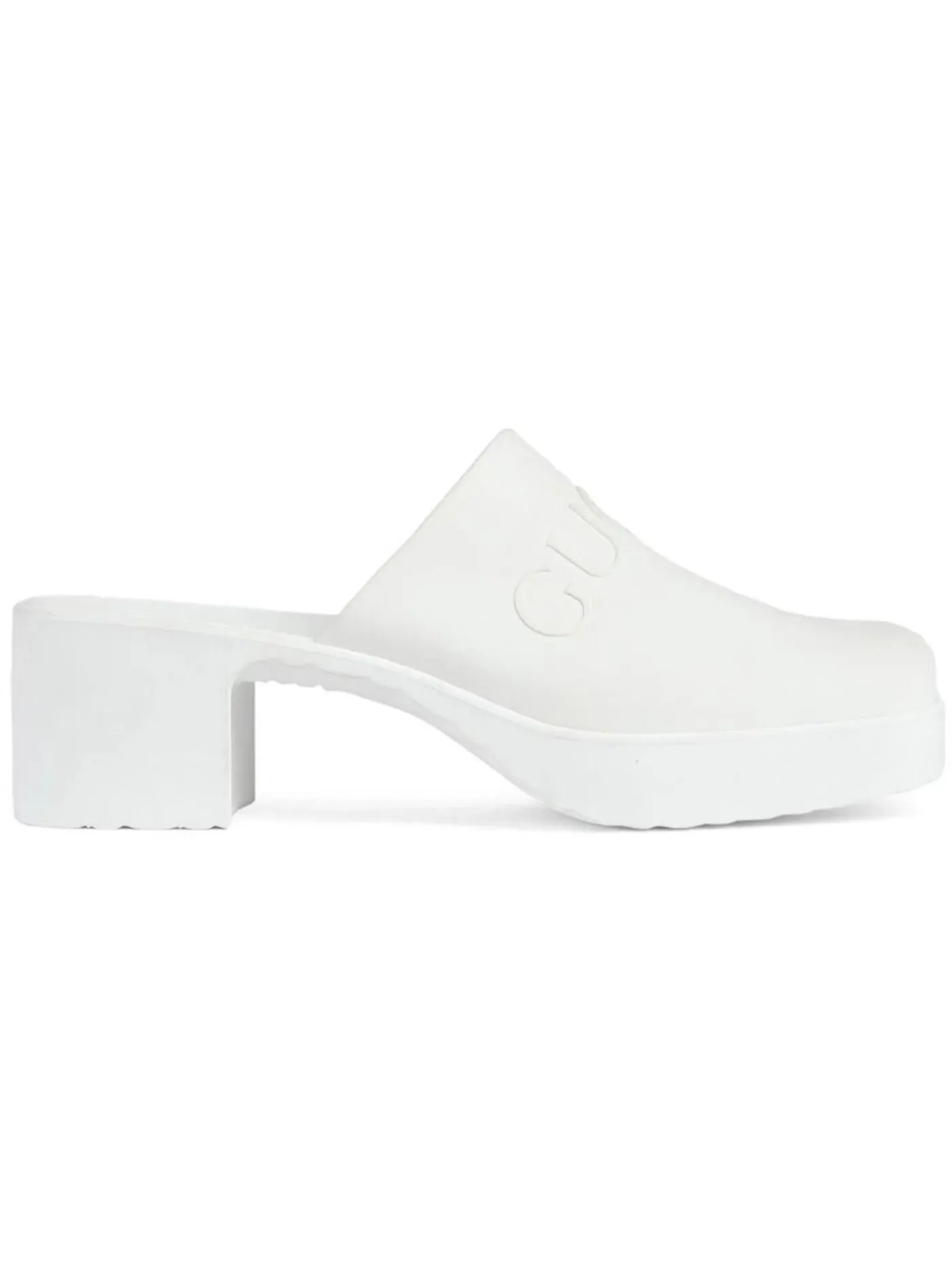 Мюли женские Gucci Rubber Embossed Logo Mule, с рельефным логотипом