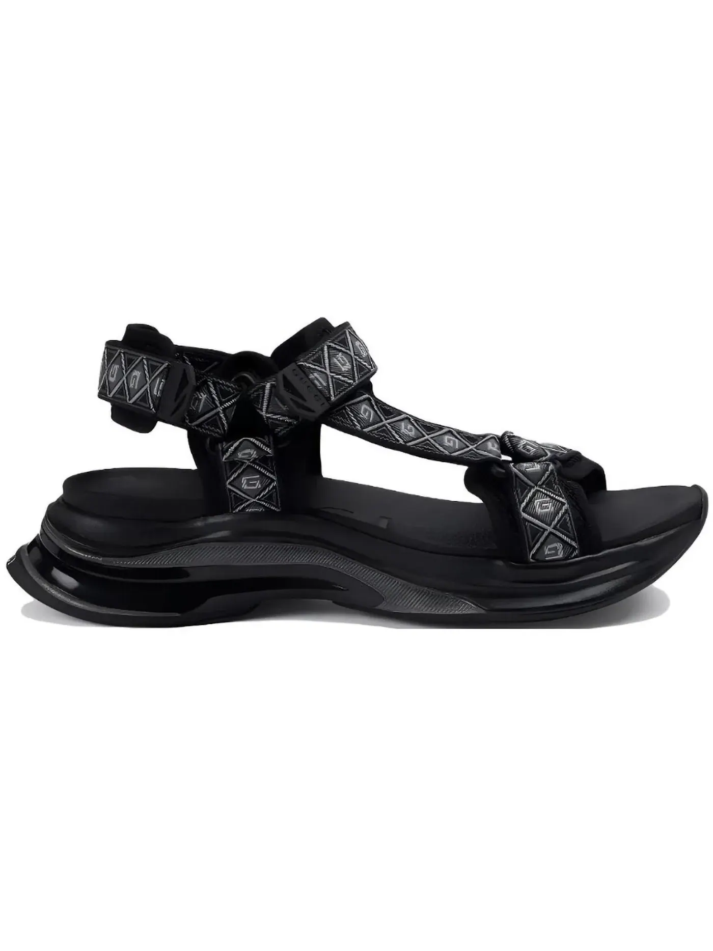 Сандалии мужские Gucci Run Sandal с логотипом — изображение 1 из 1, черный