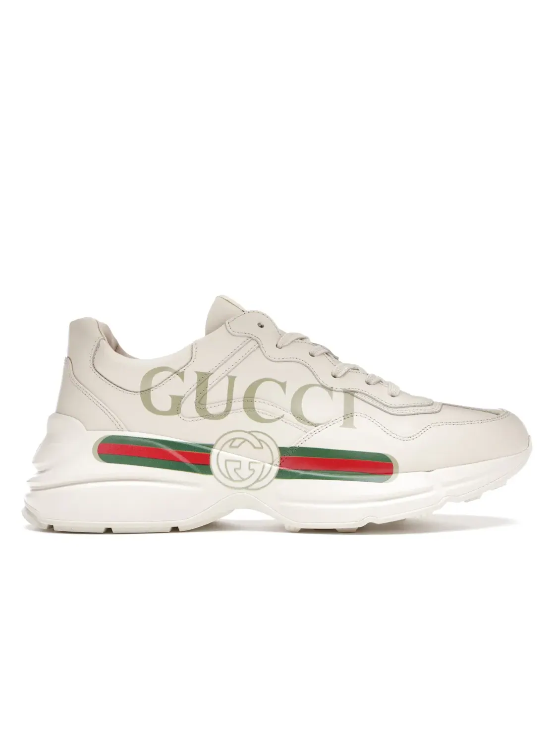 Кроссовки мужские Gucci Rhyton Винтажный Принт — изображение 1 из 4, белый